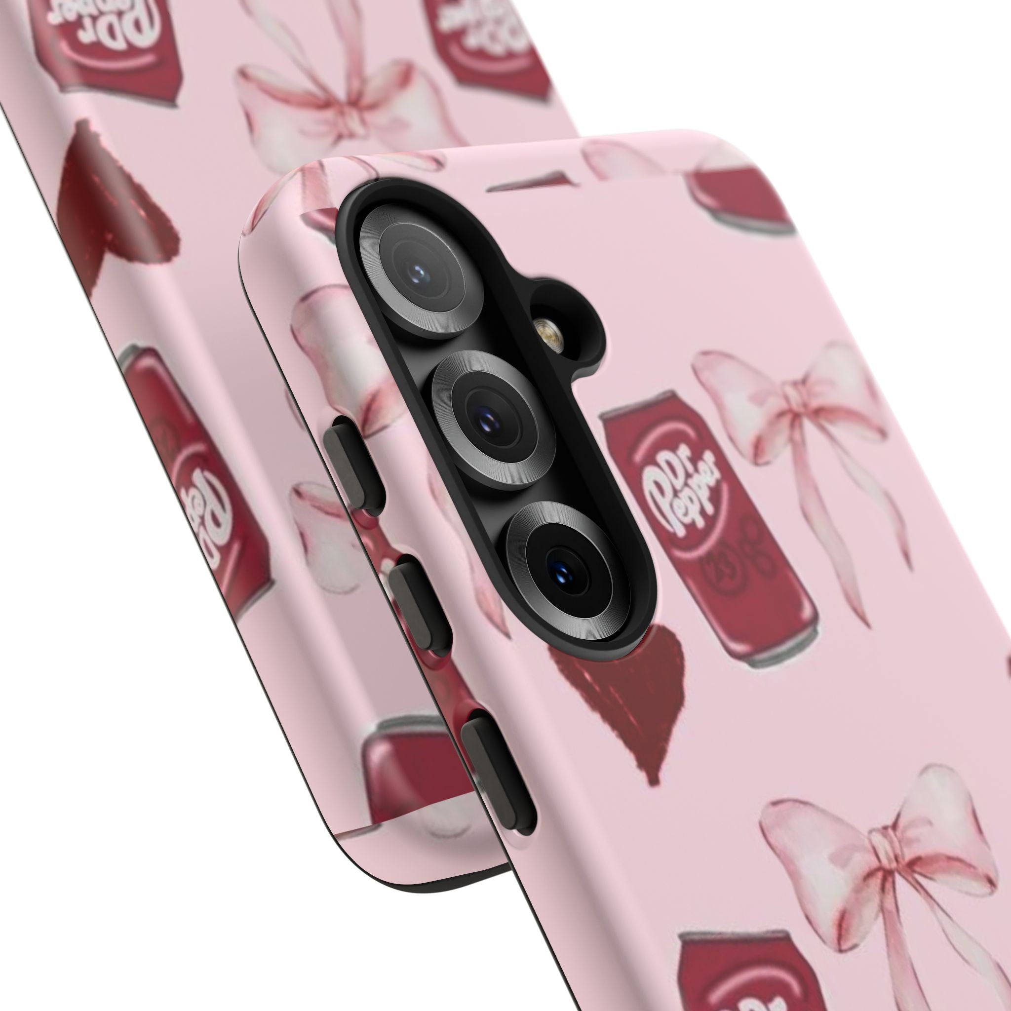 Dr Pepper Pink Bow Phone Case — Cute Soda Pattern Tough Case