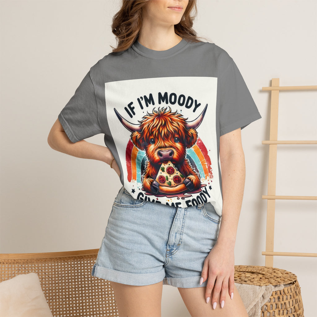 If I’m Moody Give Me Foody Highland Cow T-Shirt