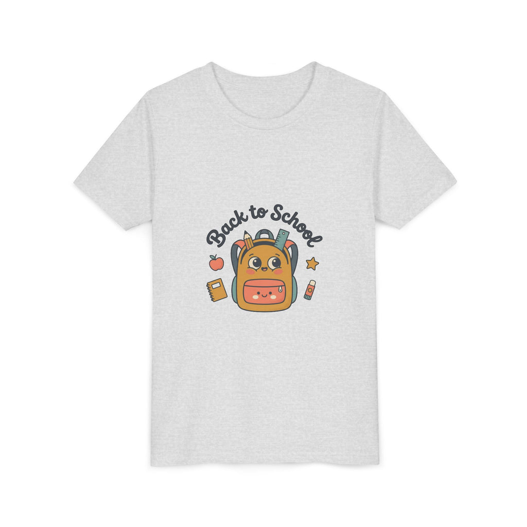 Back to School Youth Tee — Cute Backpack & Supplies Kids Shirt