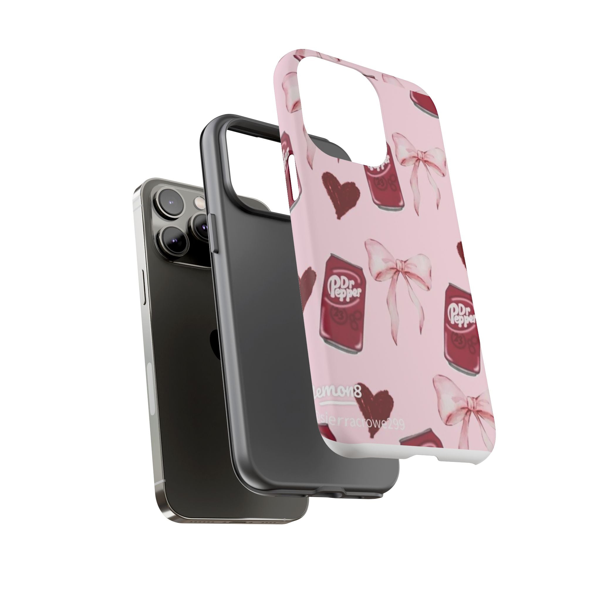 Dr Pepper Pink Bow Phone Case — Cute Soda Pattern Tough Case