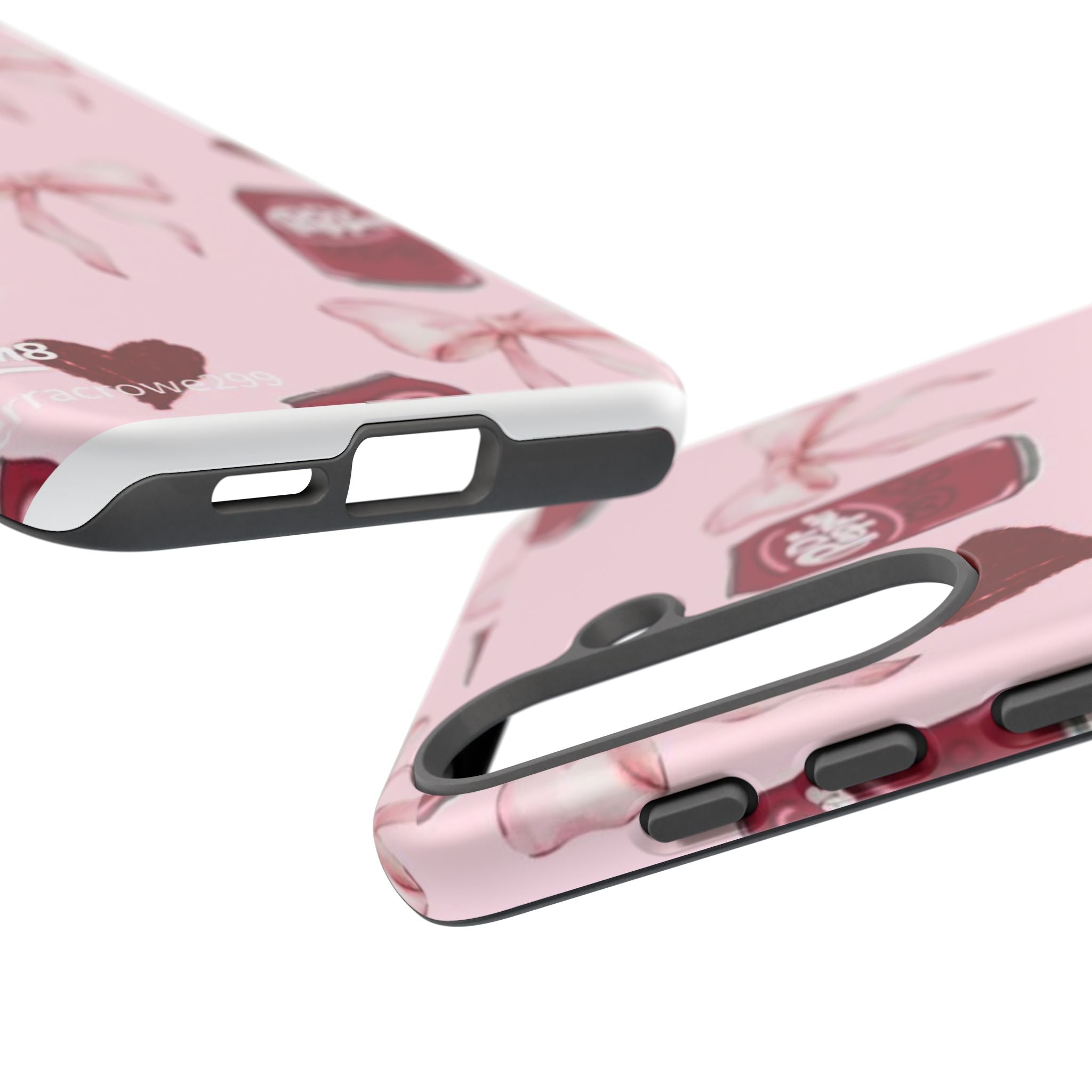 Dr Pepper Pink Bow Phone Case — Cute Soda Pattern Tough Case