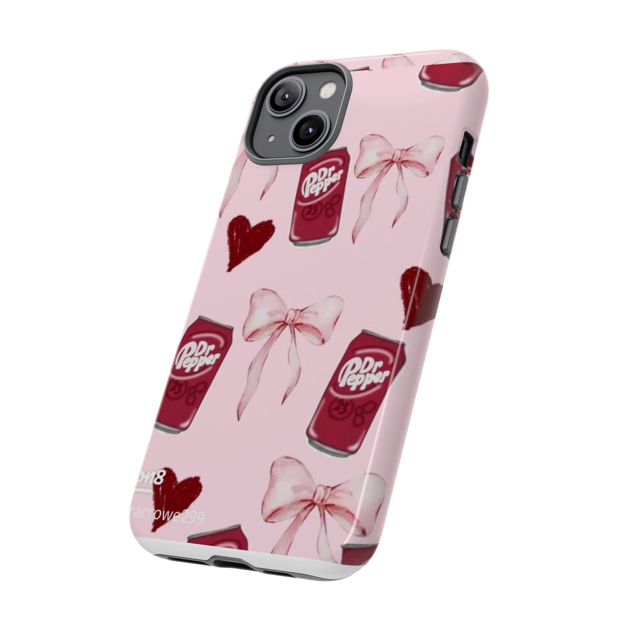 Dr Pepper Pink Bow Phone Case — Cute Soda Pattern Tough Case