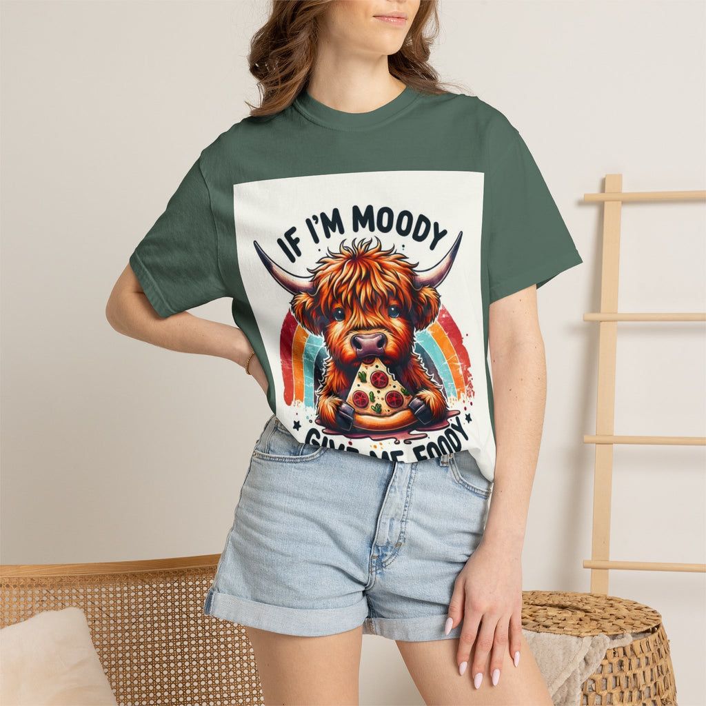 If I’m Moody Give Me Foody Highland Cow T-Shirt