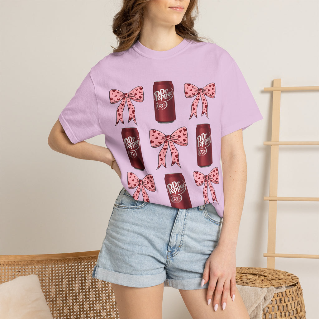 Dr Pepper Cans & Pink Polka Dot Bows T-Shirt