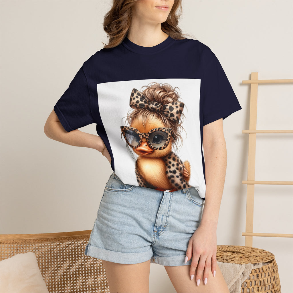 Cute Leopard Chick T-Shirt — Sunglasses Chick Graphic Tee