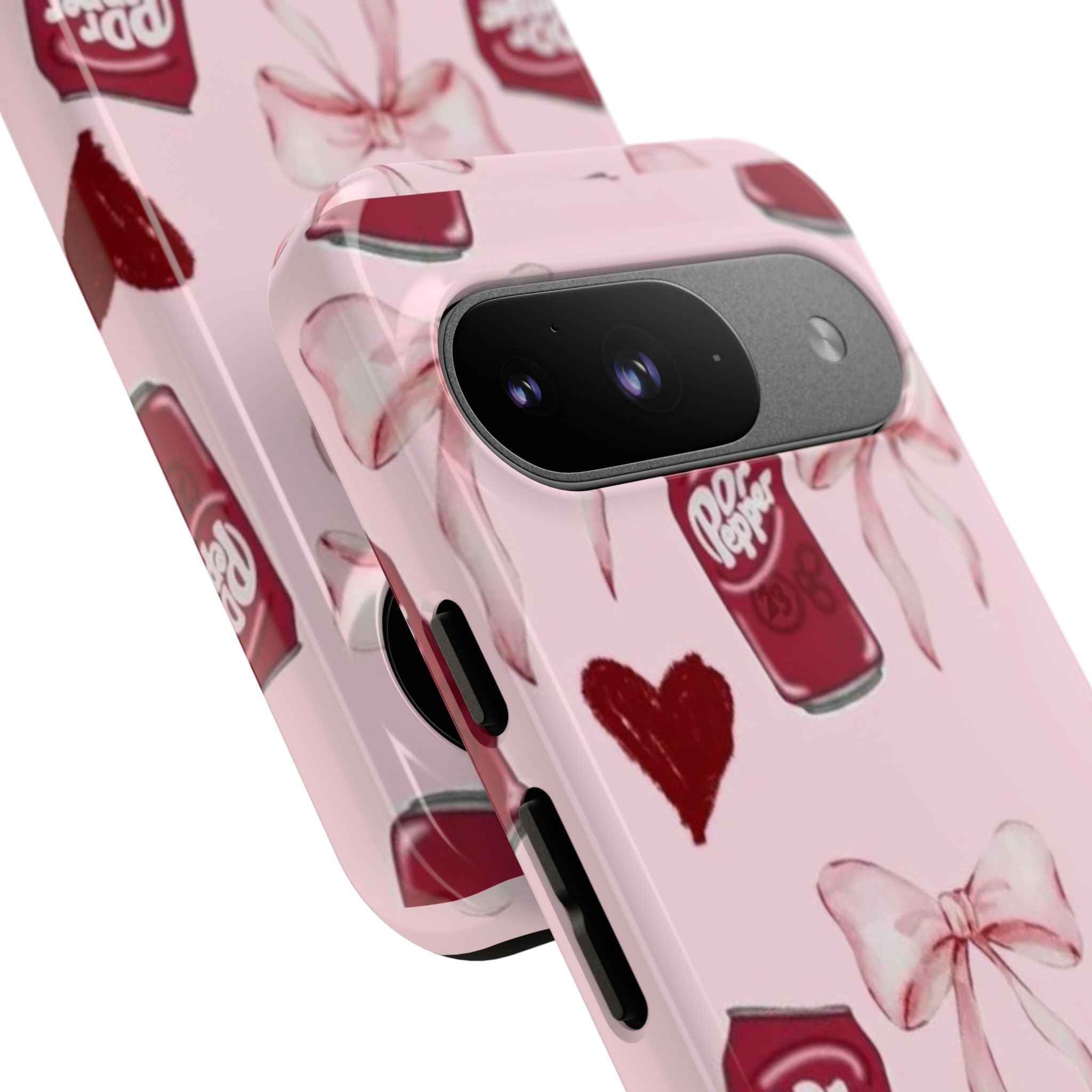 Dr Pepper Pink Bow Phone Case — Cute Soda Pattern Tough Case