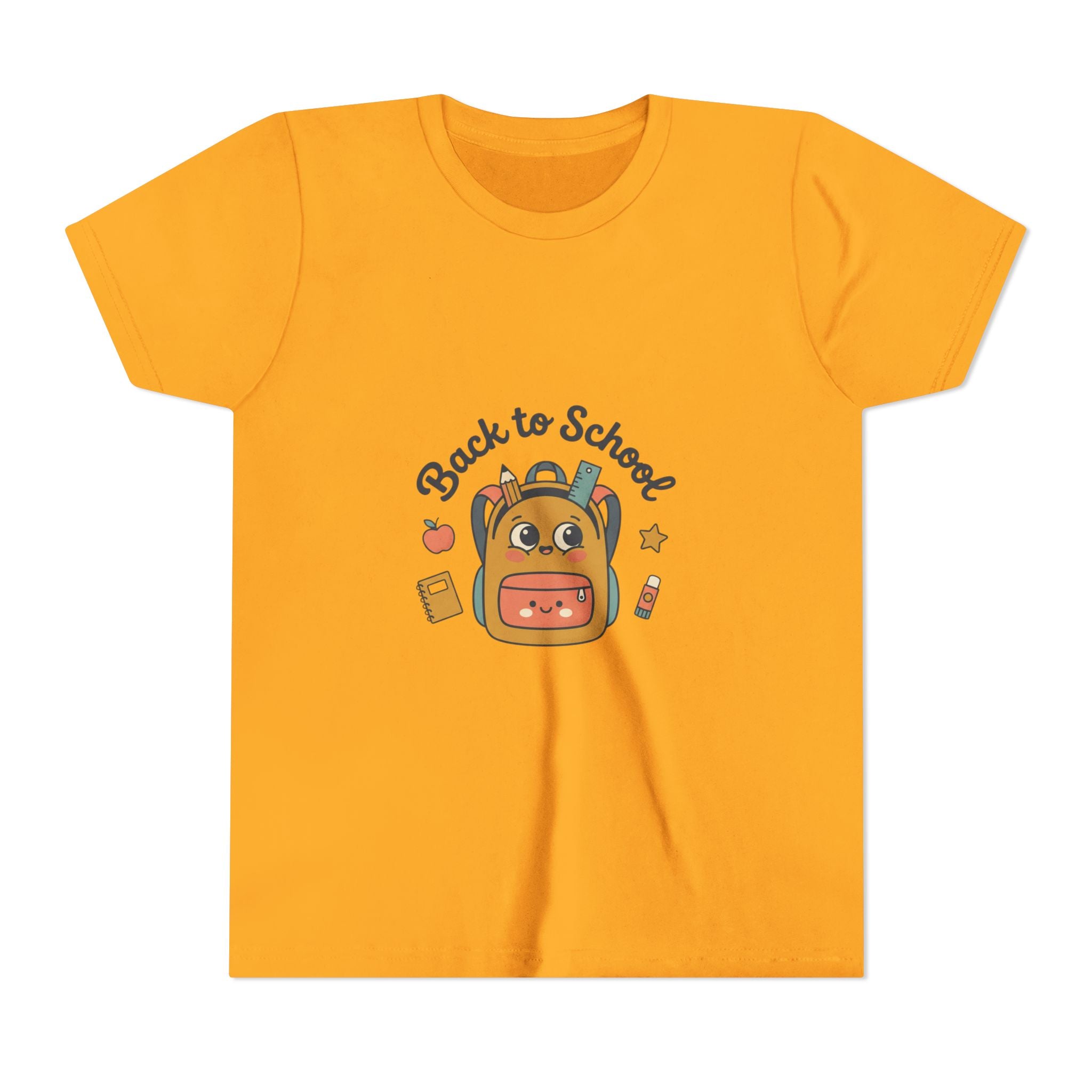 Back to School Youth Tee — Cute Backpack & Supplies Kids Shirt