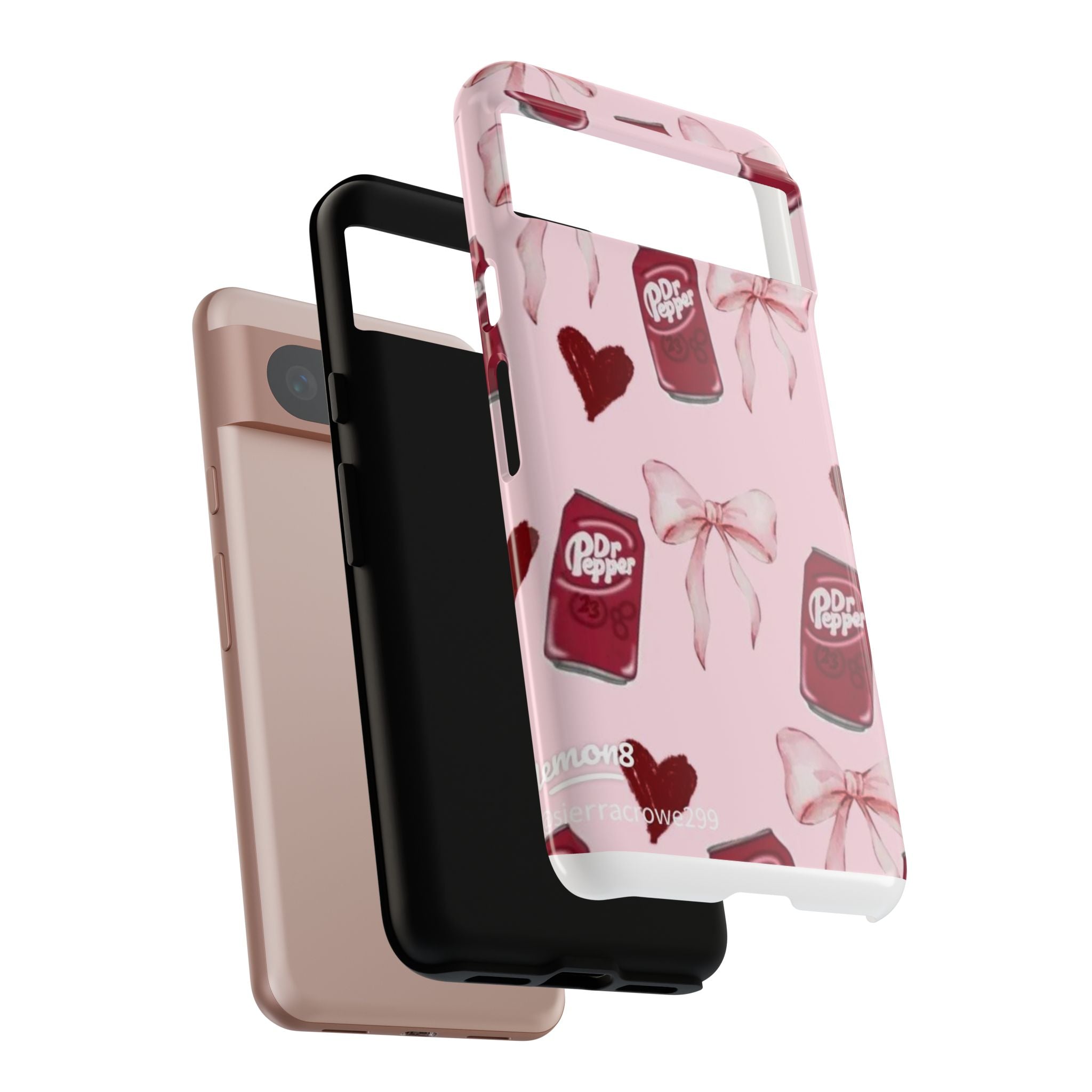 Dr Pepper Pink Bow Phone Case — Cute Soda Pattern Tough Case