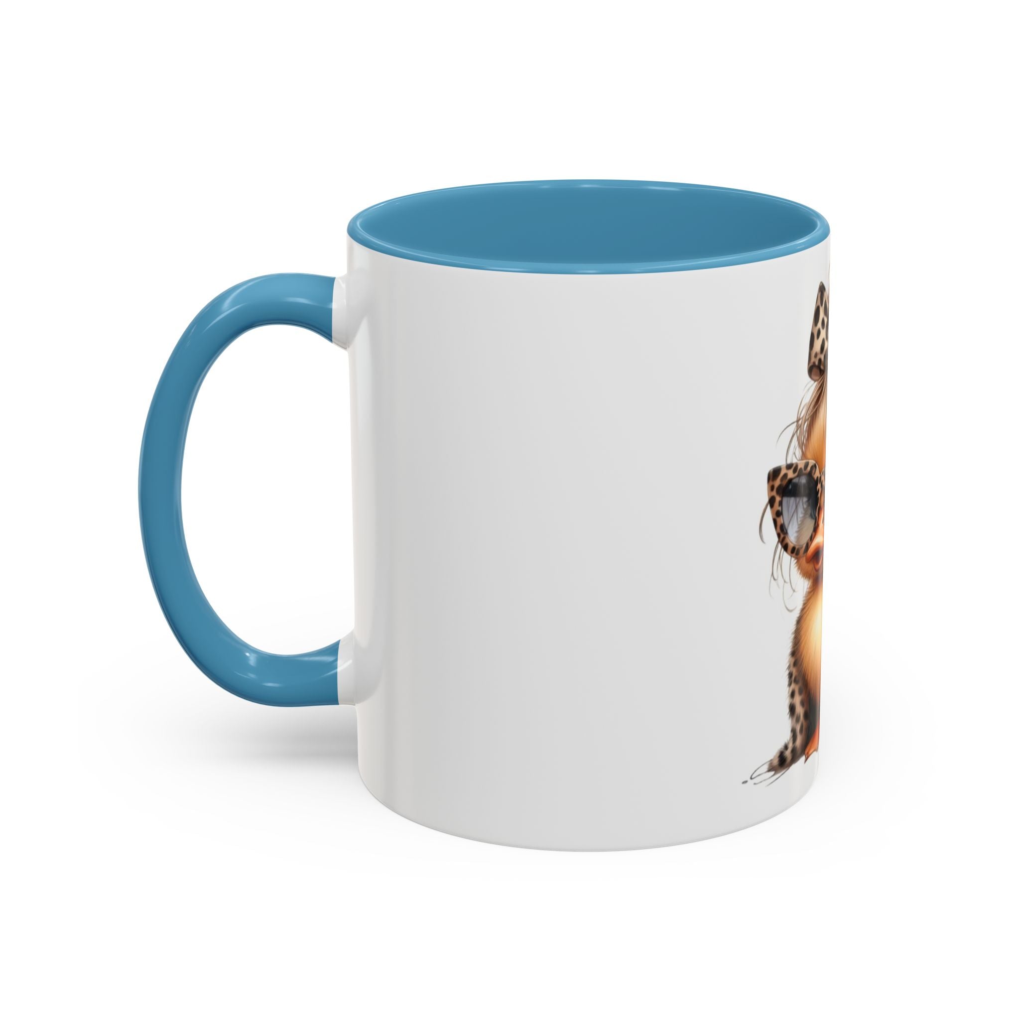 Leopard Chick Coffee Mug — Cute Chic Duckling Accent Mug (11/15oz)