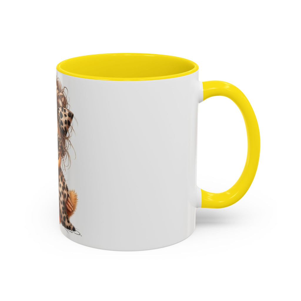 Leopard Chick Coffee Mug — Cute Chic Duckling Accent Mug (11/15oz)