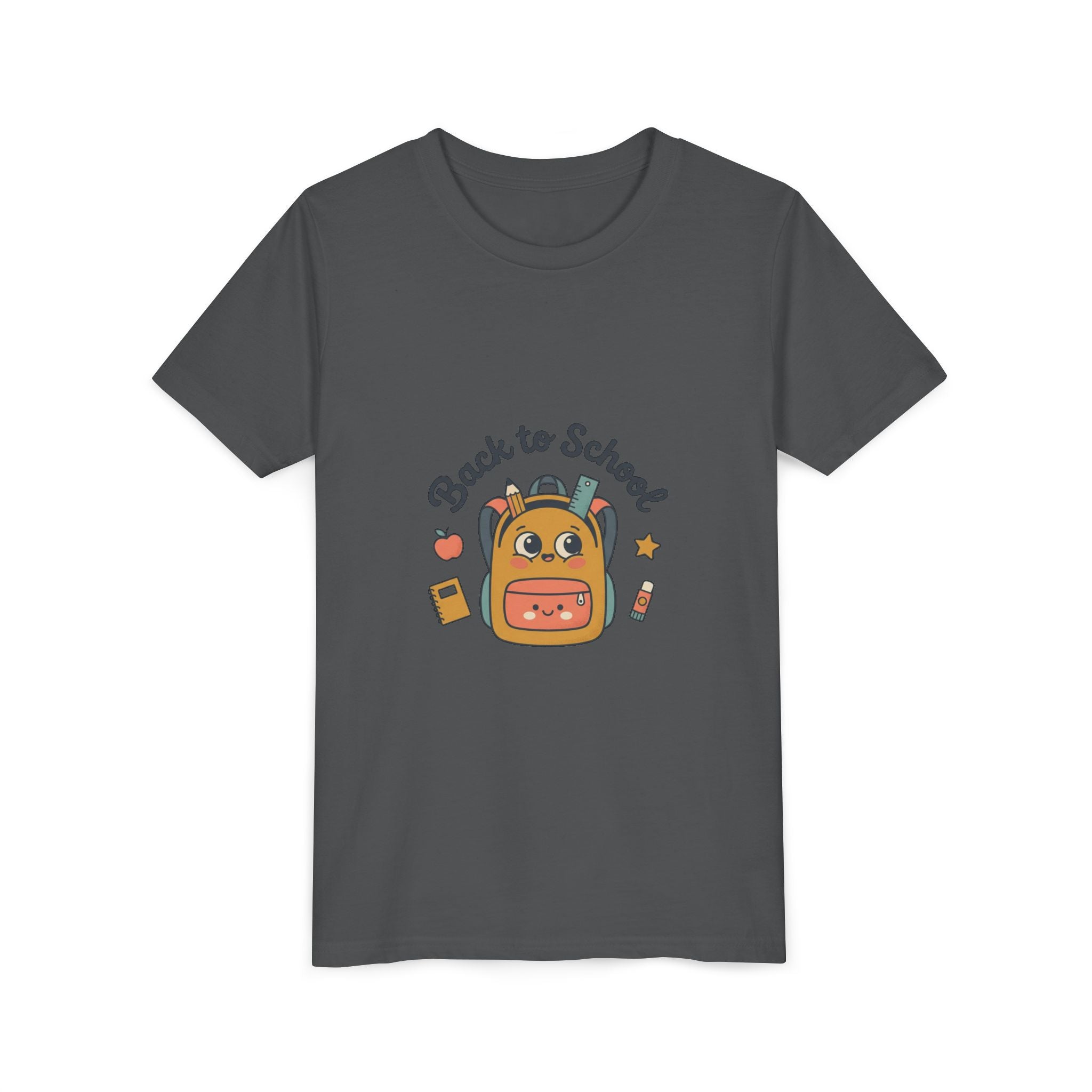 Back to School Youth Tee — Cute Backpack & Supplies Kids Shirt