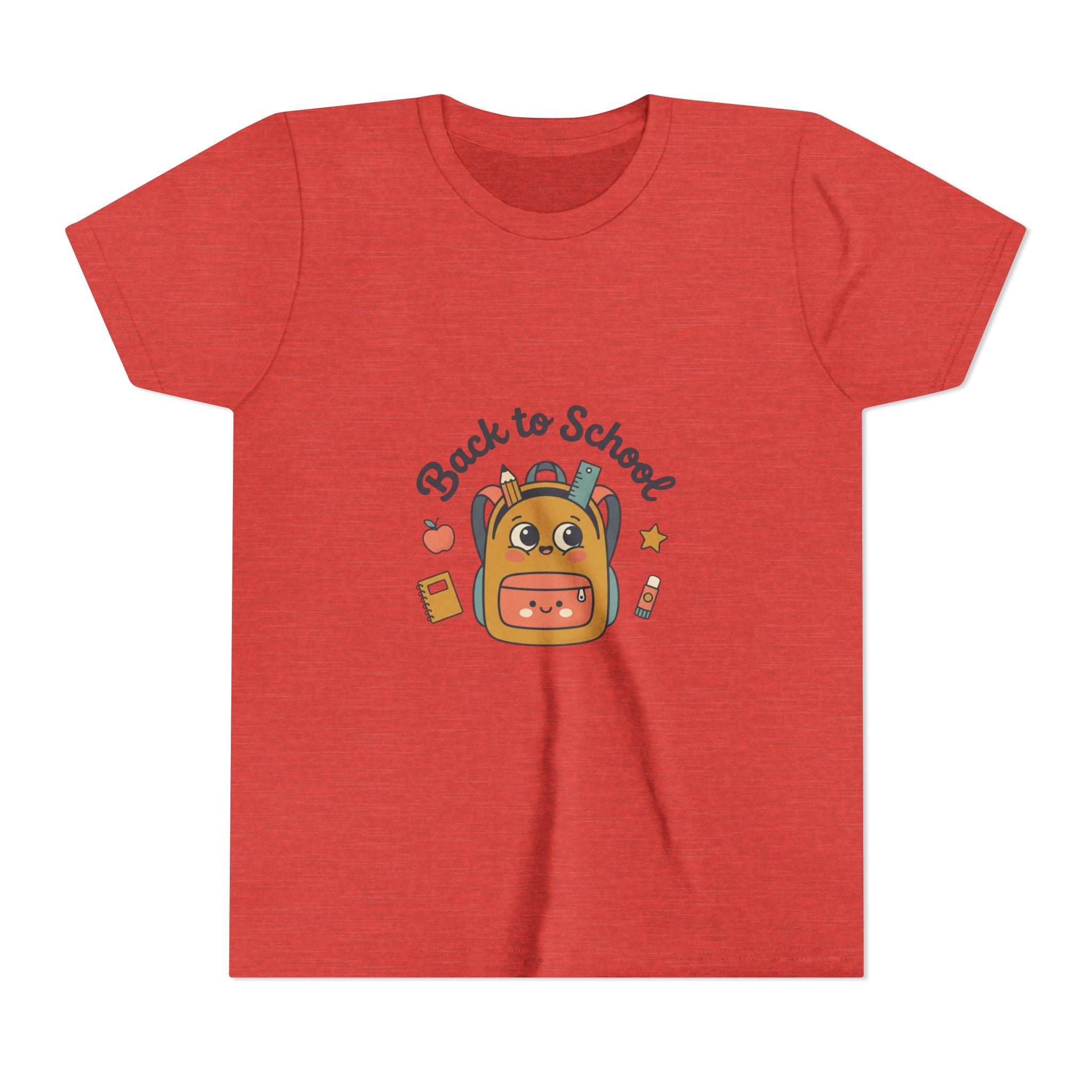 Back to School Youth Tee — Cute Backpack & Supplies Kids Shirt