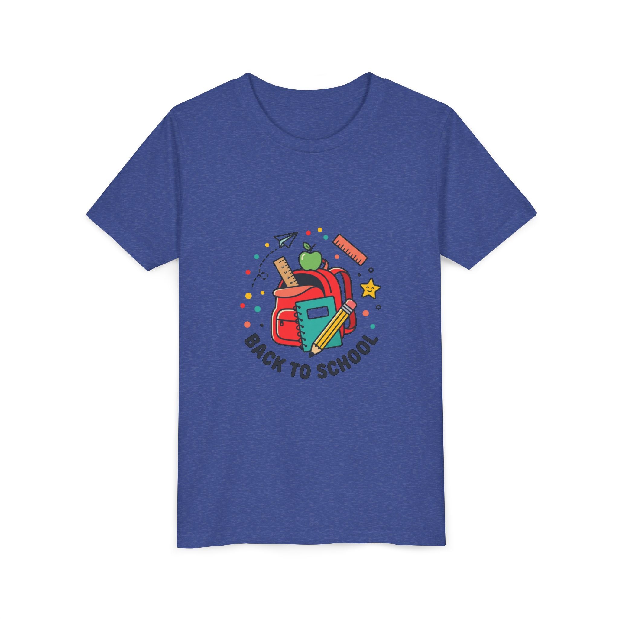 Back to School Youth Tee — Kids Backpack & School Supplies Graphic Shirt