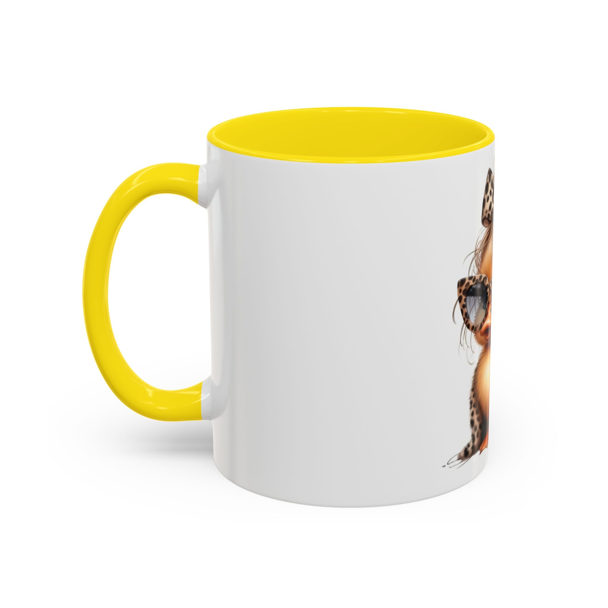 Leopard Chick Coffee Mug — Cute Chic Duckling Accent Mug (11/15oz)