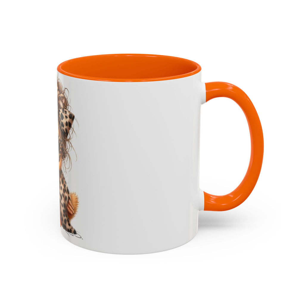 Leopard Chick Coffee Mug — Cute Chic Duckling Accent Mug (11/15oz)