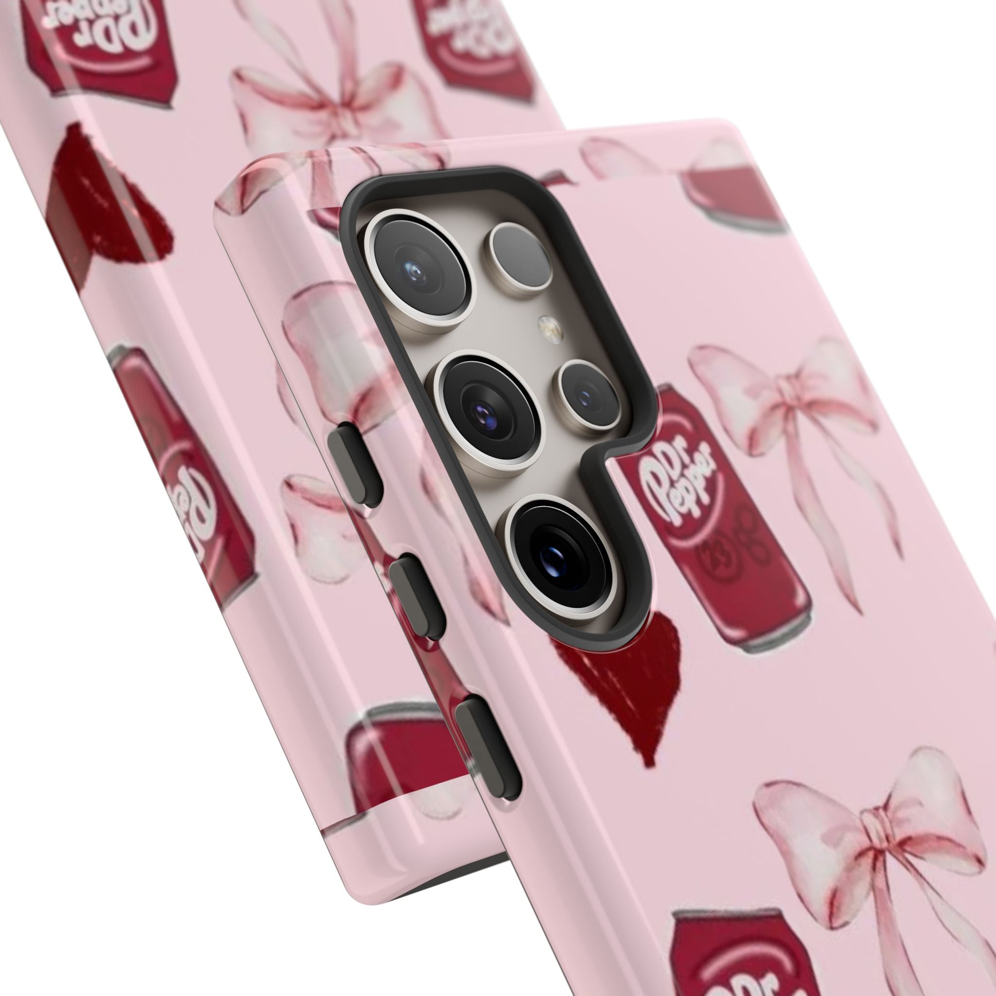 Dr Pepper Pink Bow Phone Case — Cute Soda Pattern Tough Case