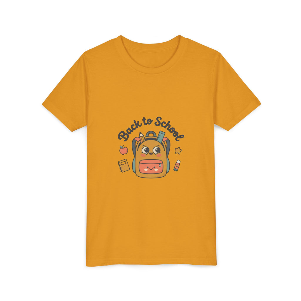 Back to School Youth Tee — Cute Backpack & Supplies Kids Shirt