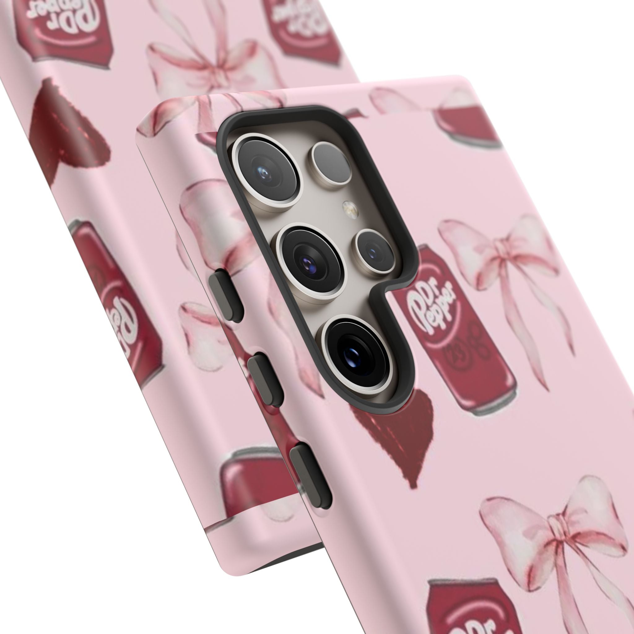 Dr Pepper Pink Bow Phone Case — Cute Soda Pattern Tough Case