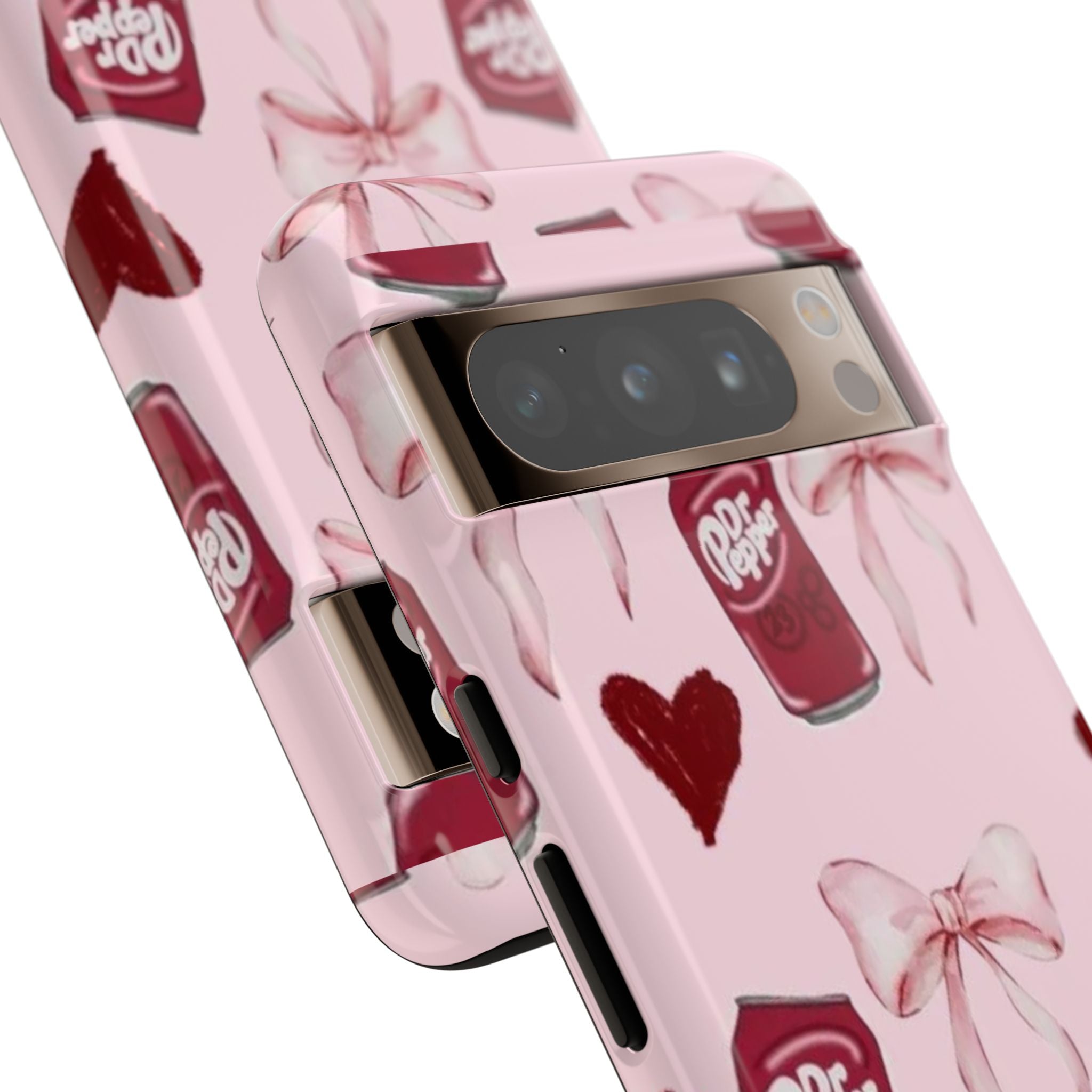 Dr Pepper Pink Bow Phone Case — Cute Soda Pattern Tough Case