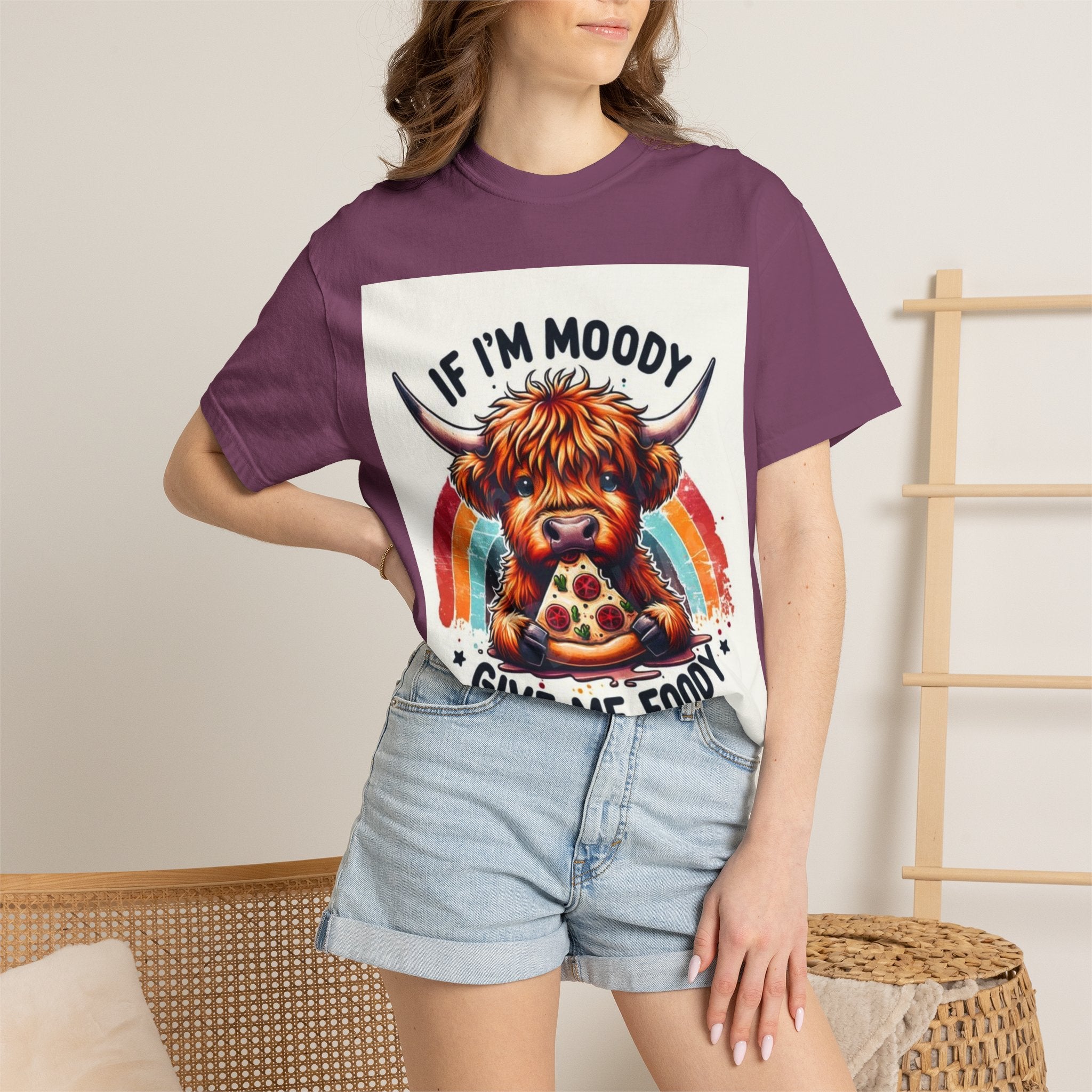 If I’m Moody Give Me Foody Highland Cow T-Shirt