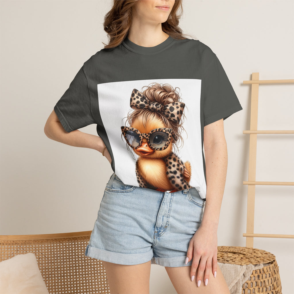 Cute Leopard Chick T-Shirt — Sunglasses Chick Graphic Tee