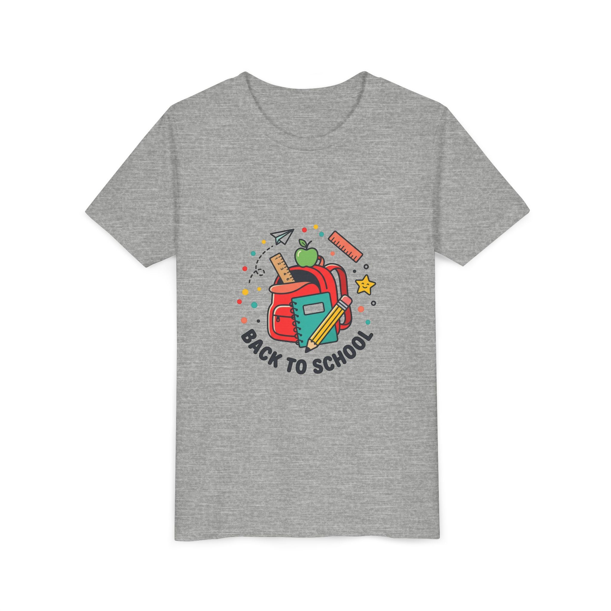 Back to School Youth Tee — Kids Backpack & School Supplies Graphic Shirt