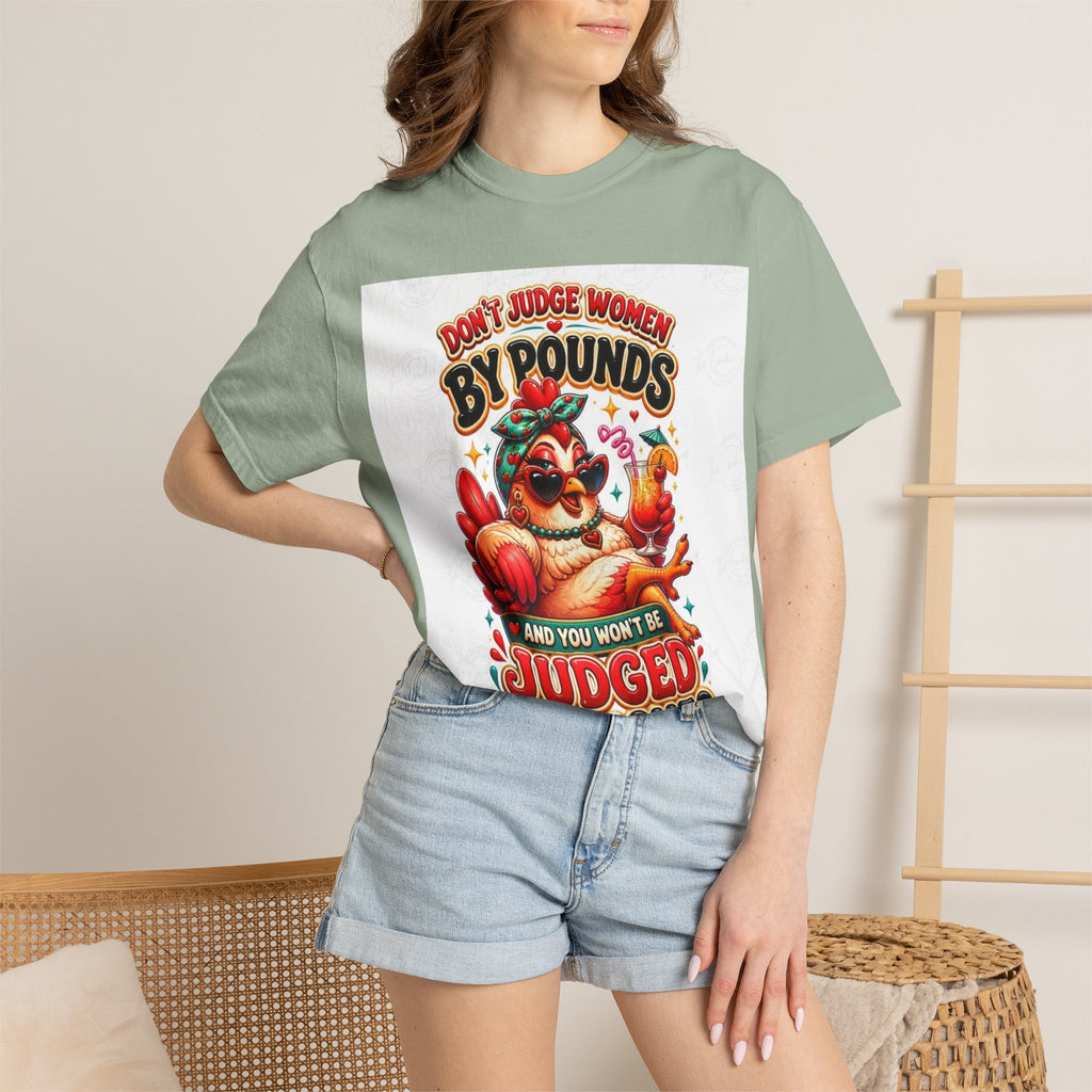 T-Shirt — "Don’t Judge Women By Pounds" Vintage Turkey Thanksgiving Tee