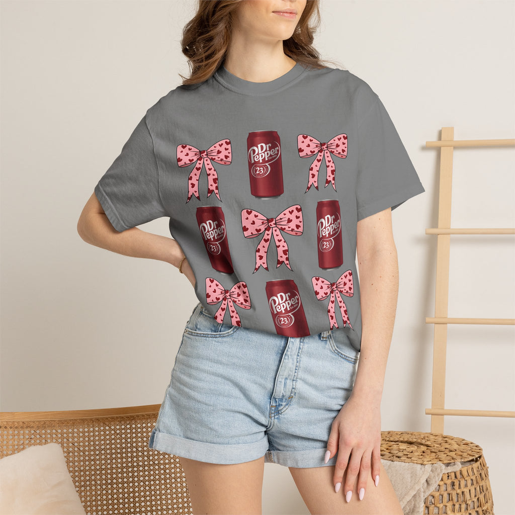 Dr Pepper Cans & Pink Polka Dot Bows T-Shirt