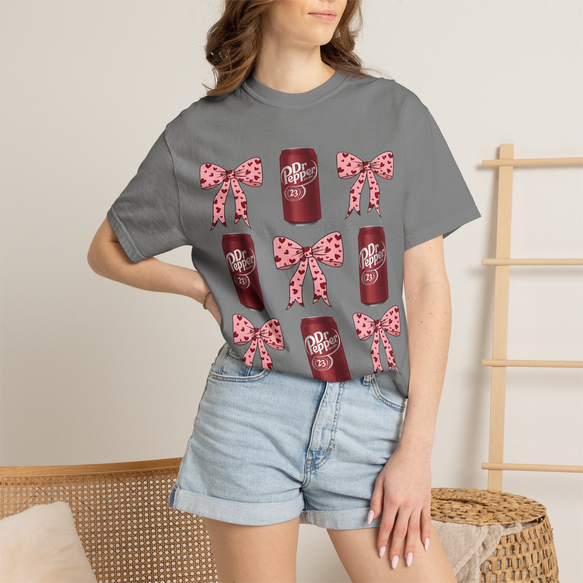 Dr Pepper Cans & Pink Polka Dot Bows T-Shirt