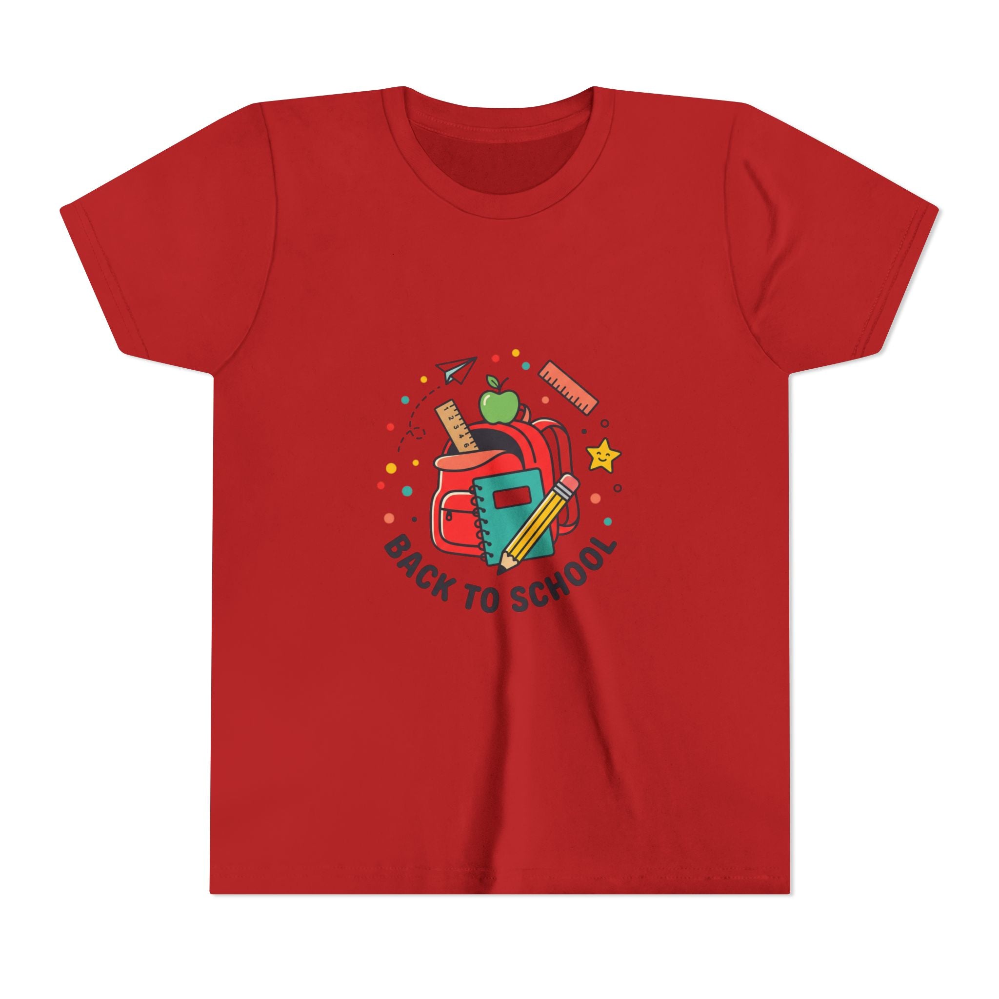 Back to School Youth Tee — Kids Backpack & School Supplies Graphic Shirt