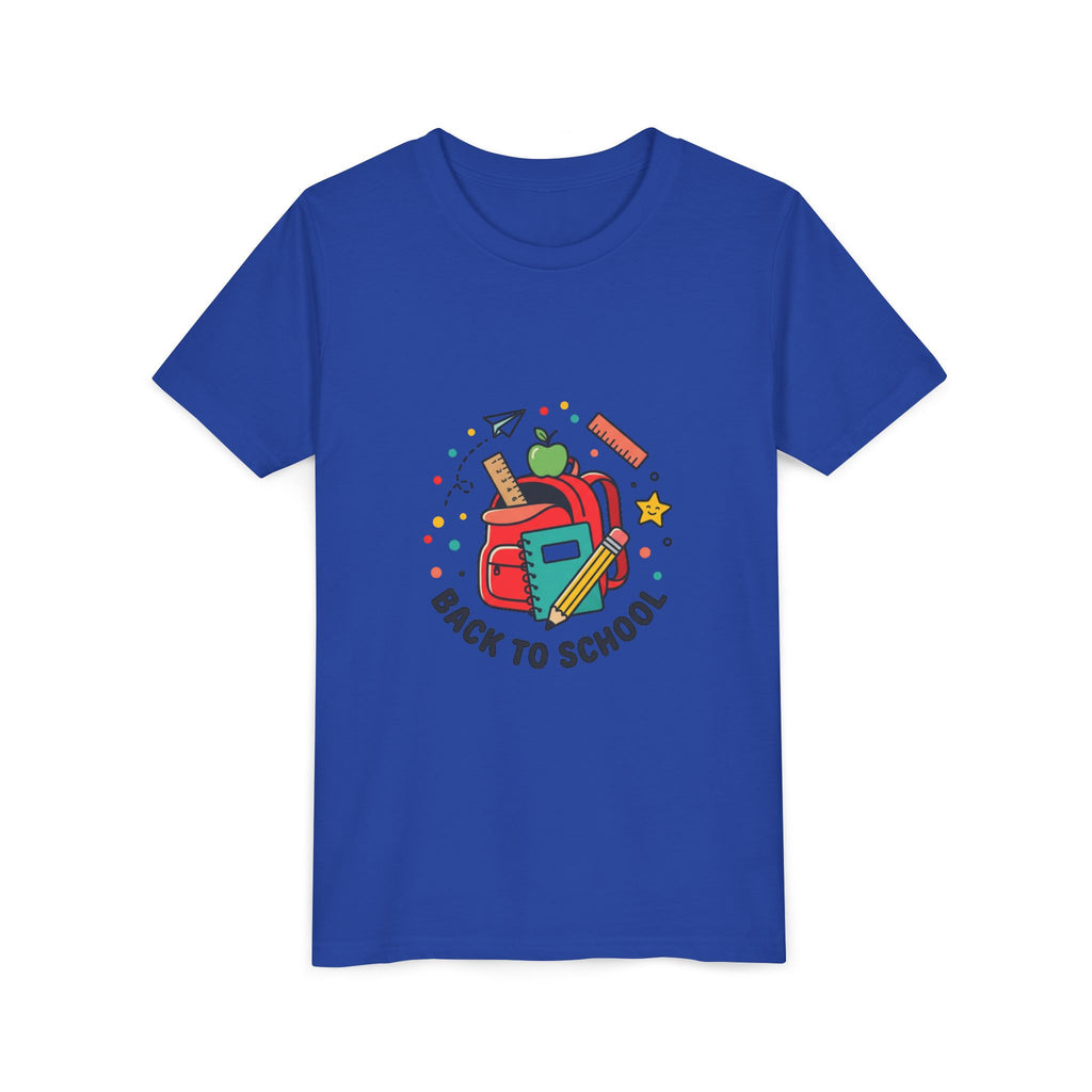 Back to School Youth Tee — Kids Backpack & School Supplies Graphic Shirt