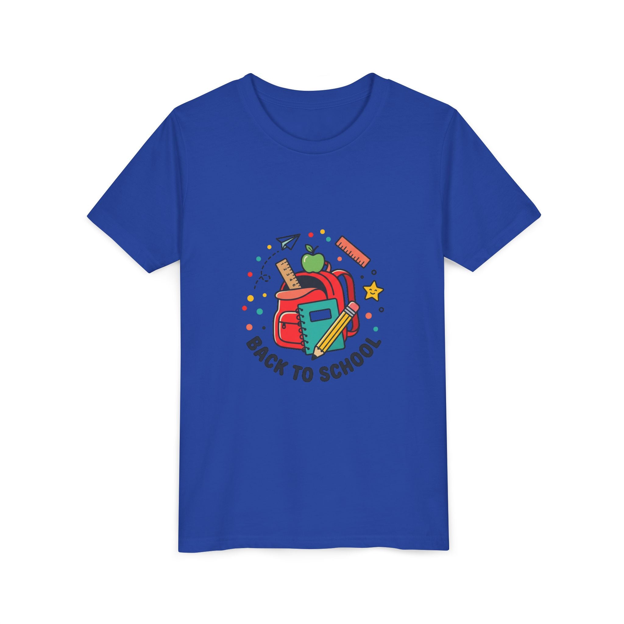 Back to School Youth Tee — Kids Backpack & School Supplies Graphic Shirt