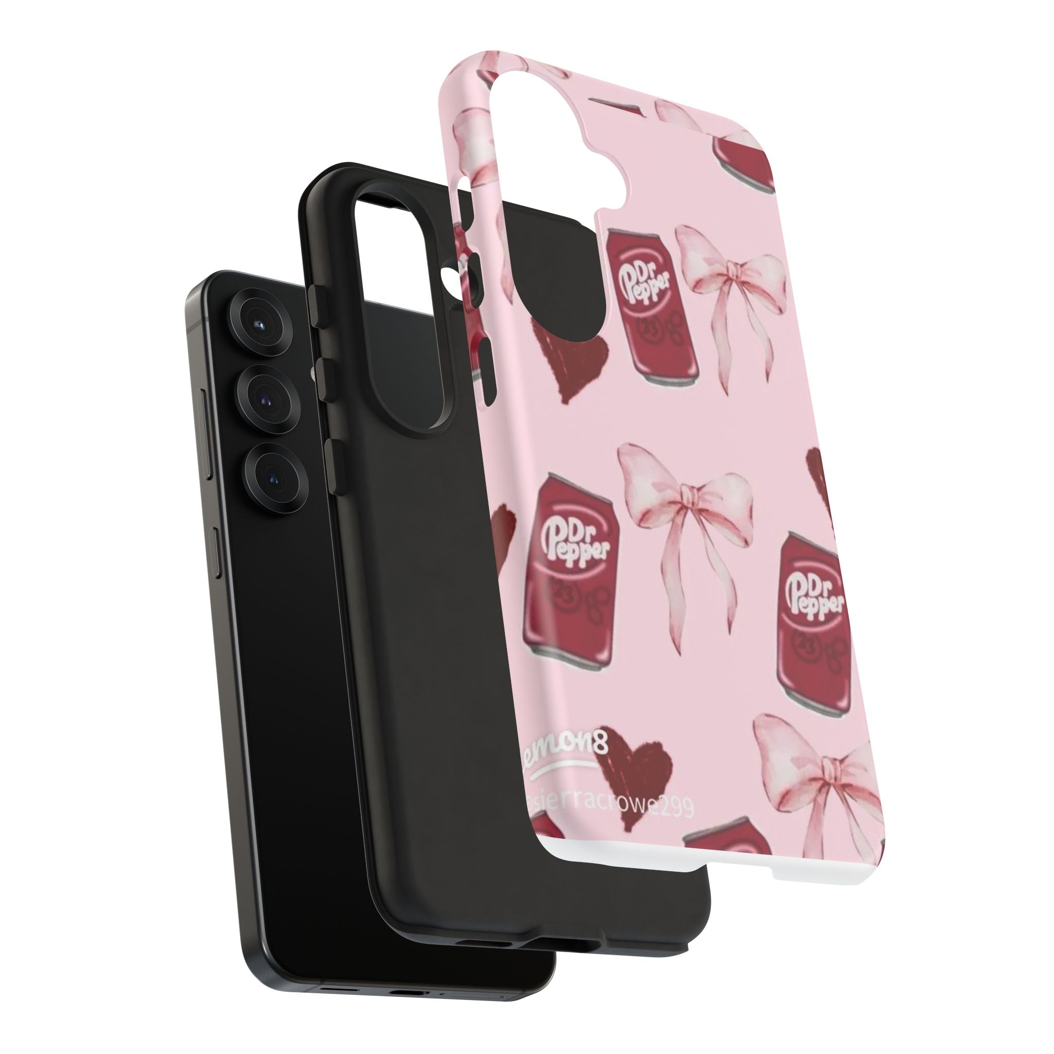 Dr Pepper Pink Bow Phone Case — Cute Soda Pattern Tough Case