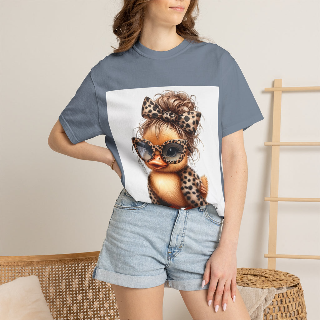 Cute Leopard Chick T-Shirt — Sunglasses Chick Graphic Tee