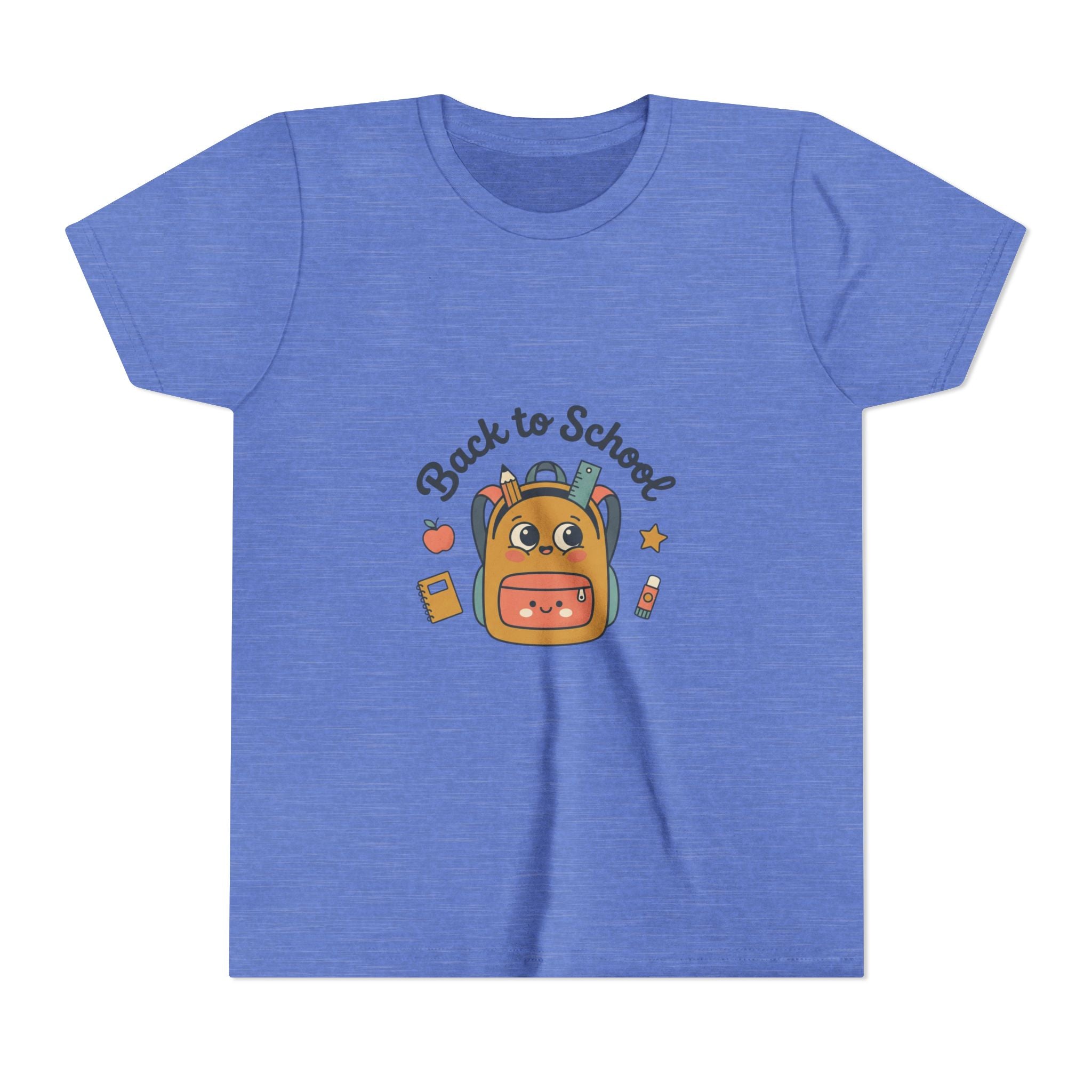 Back to School Youth Tee — Cute Backpack & Supplies Kids Shirt