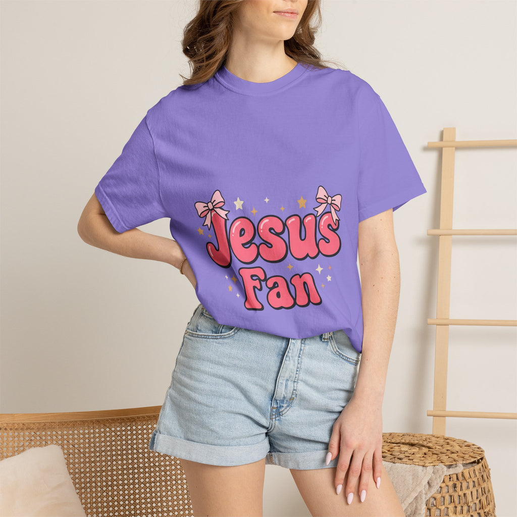 Jesus Fan T-Shirt — Cute Pink Gospel Graphic Tee