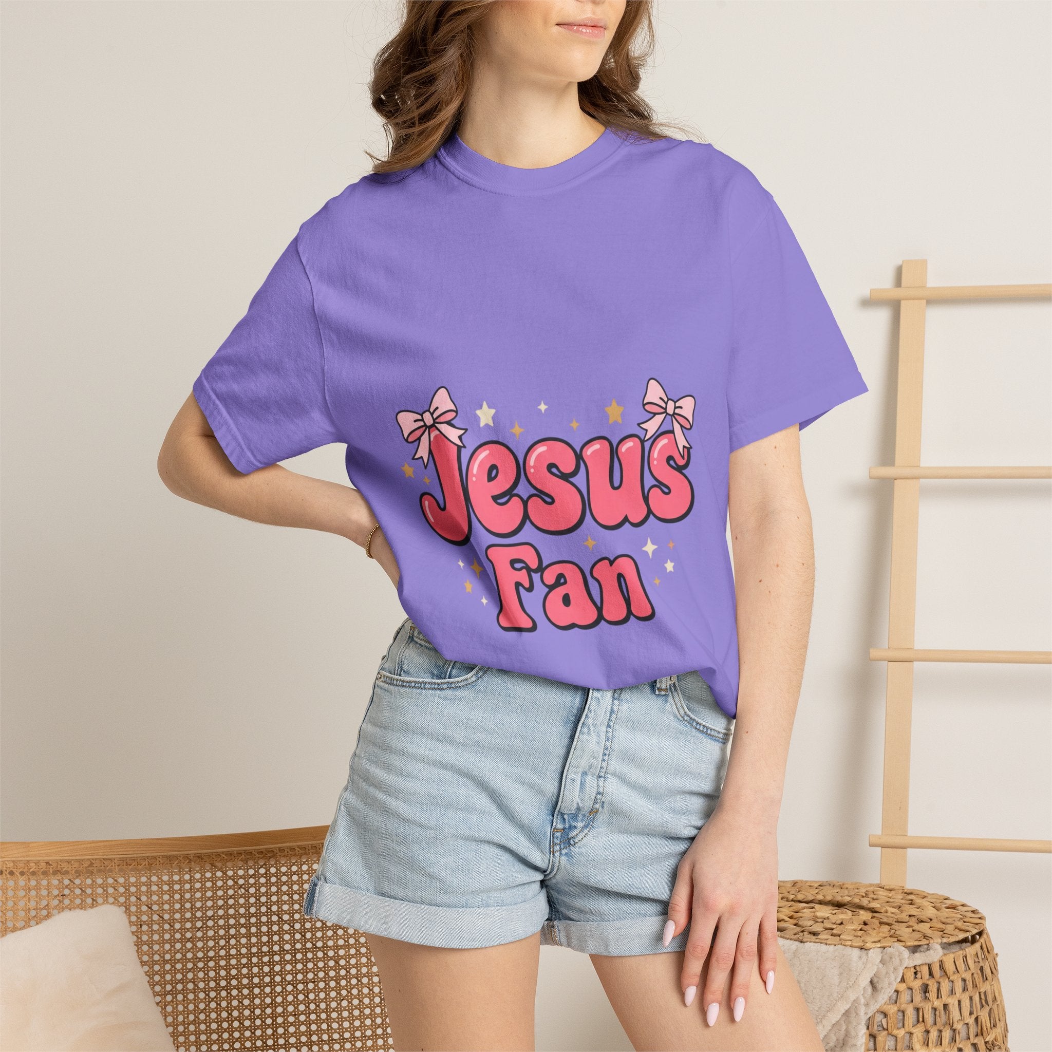 Jesus Fan T-Shirt — Cute Pink Gospel Graphic Tee