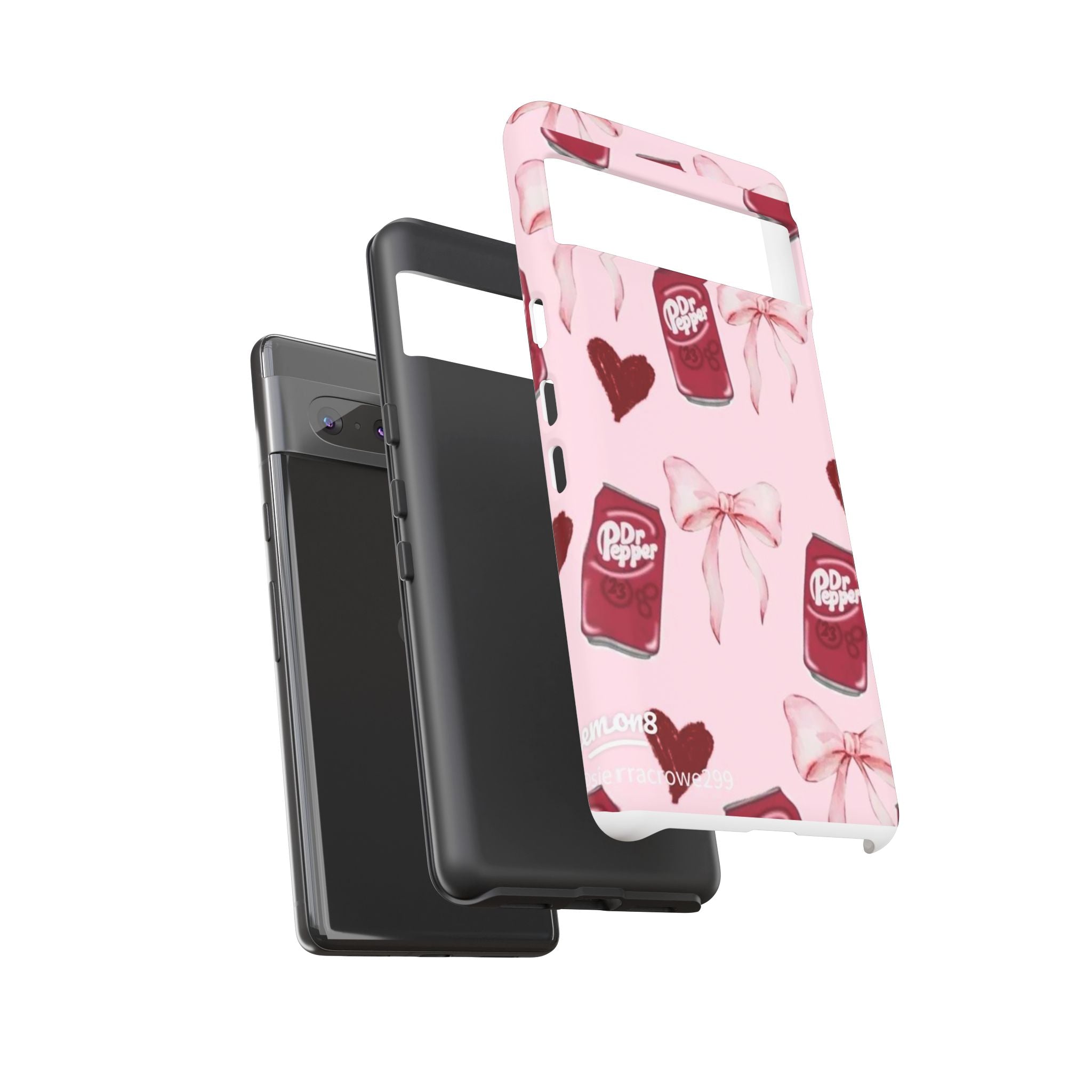 Dr Pepper Pink Bow Phone Case — Cute Soda Pattern Tough Case