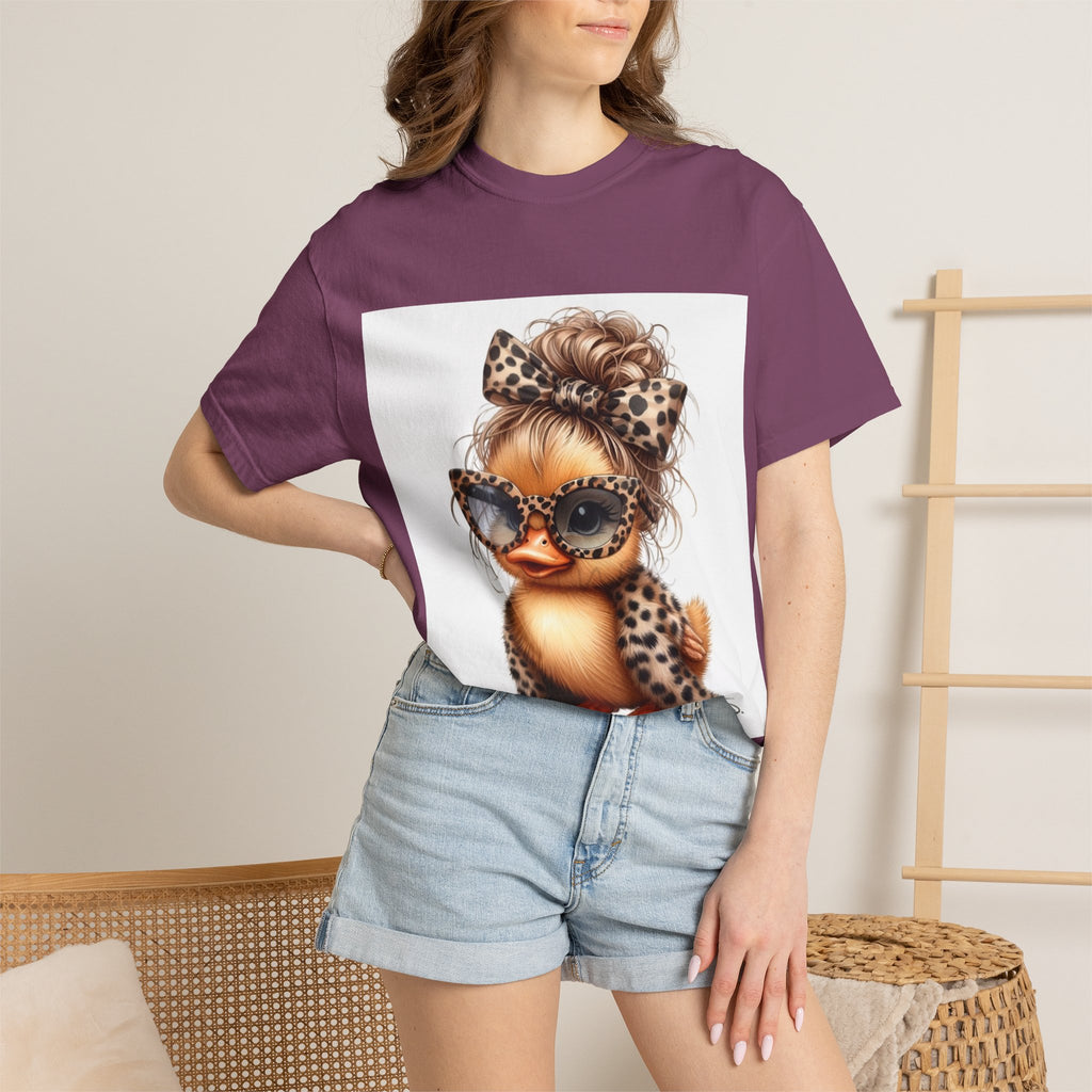 Cute Leopard Chick T-Shirt — Sunglasses Chick Graphic Tee