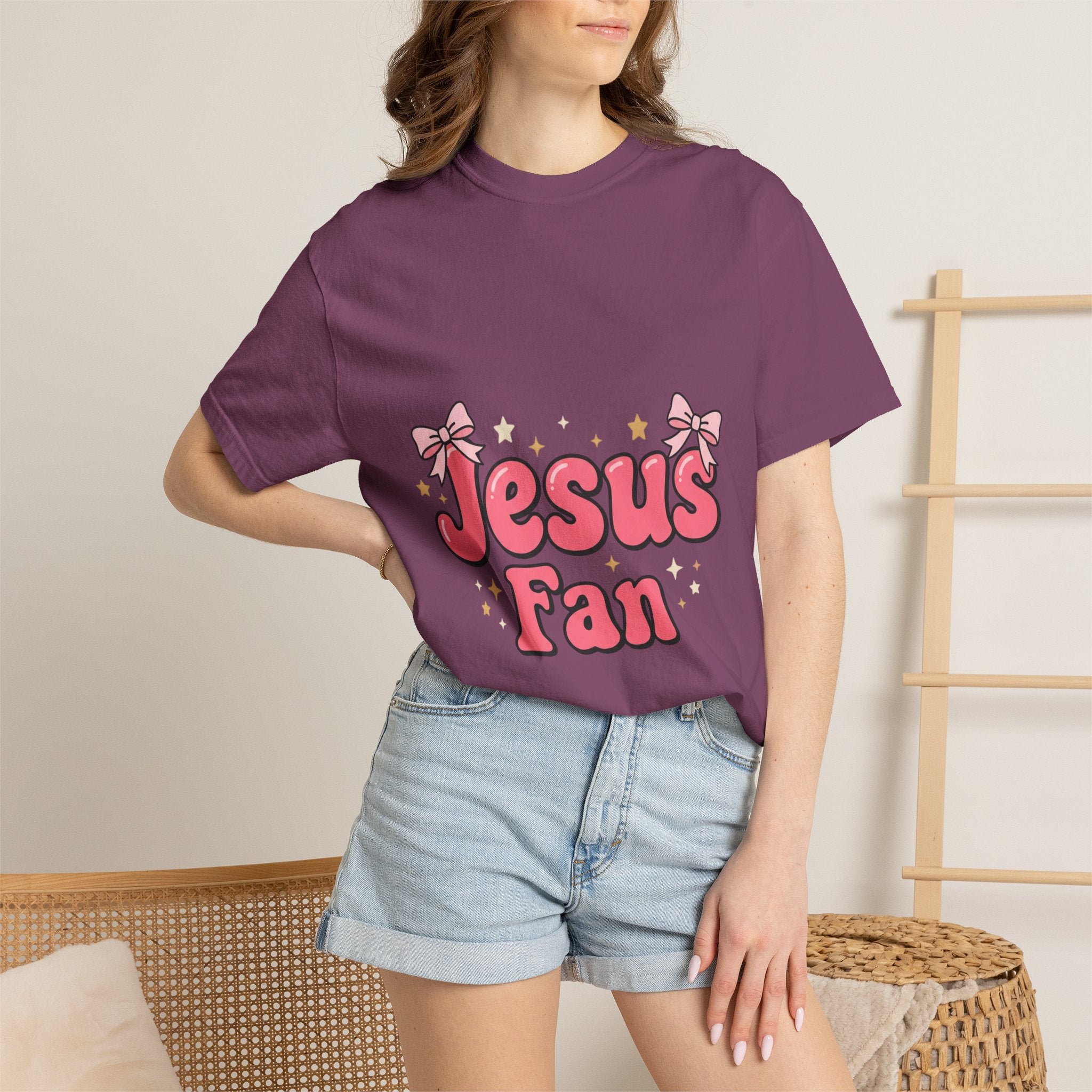 Jesus Fan T-Shirt — Cute Pink Gospel Graphic Tee