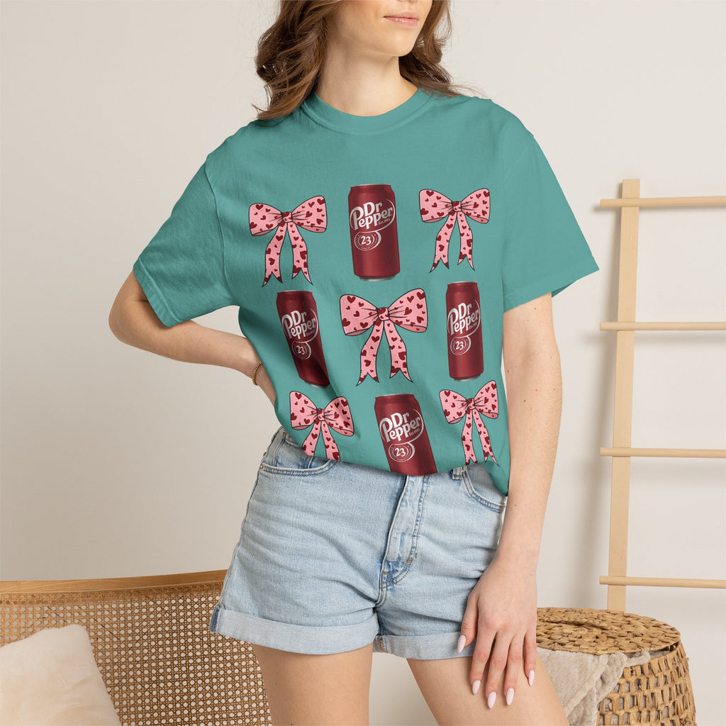 Dr Pepper Cans & Pink Polka Dot Bows T-Shirt
