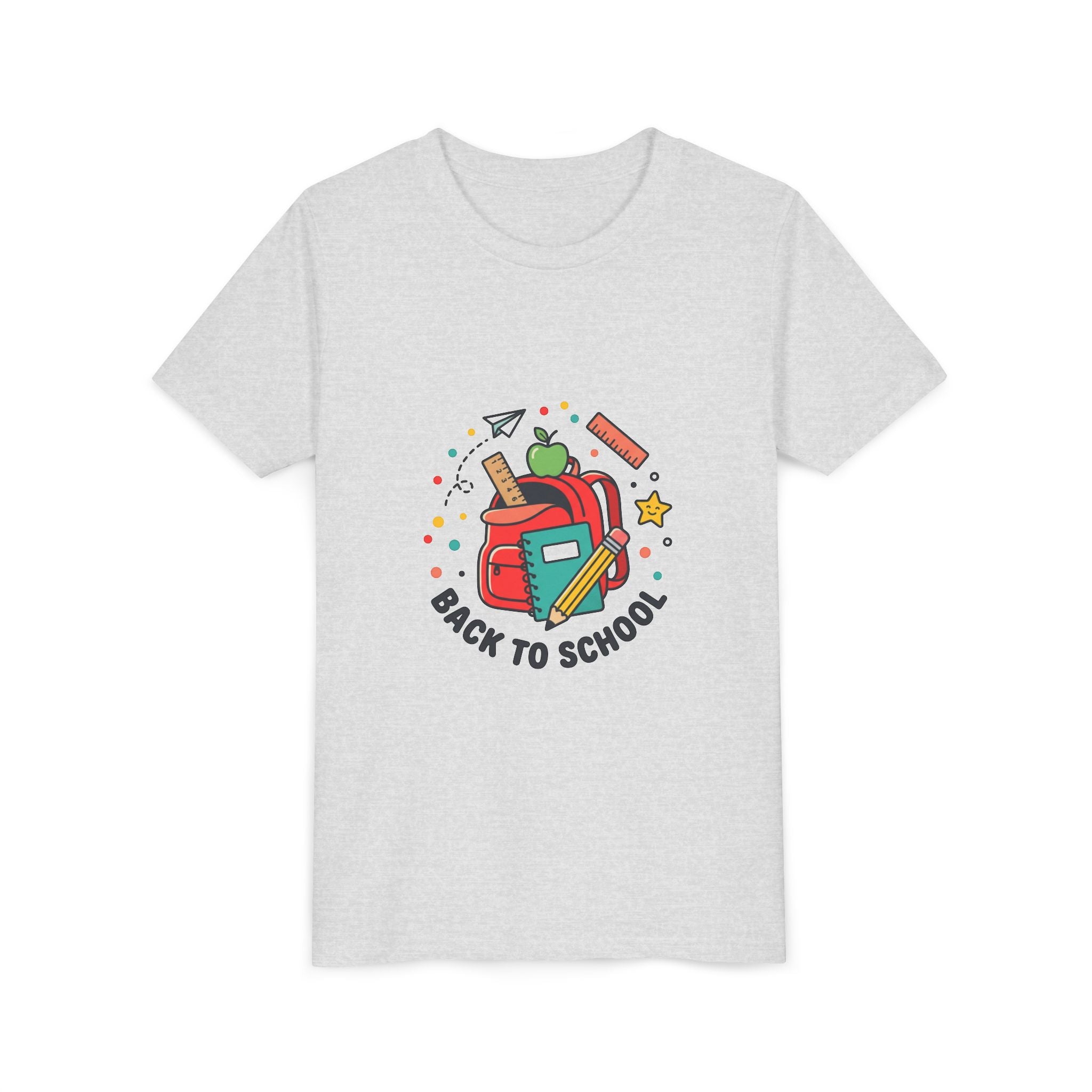 Back to School Youth Tee — Kids Backpack & School Supplies Graphic Shirt