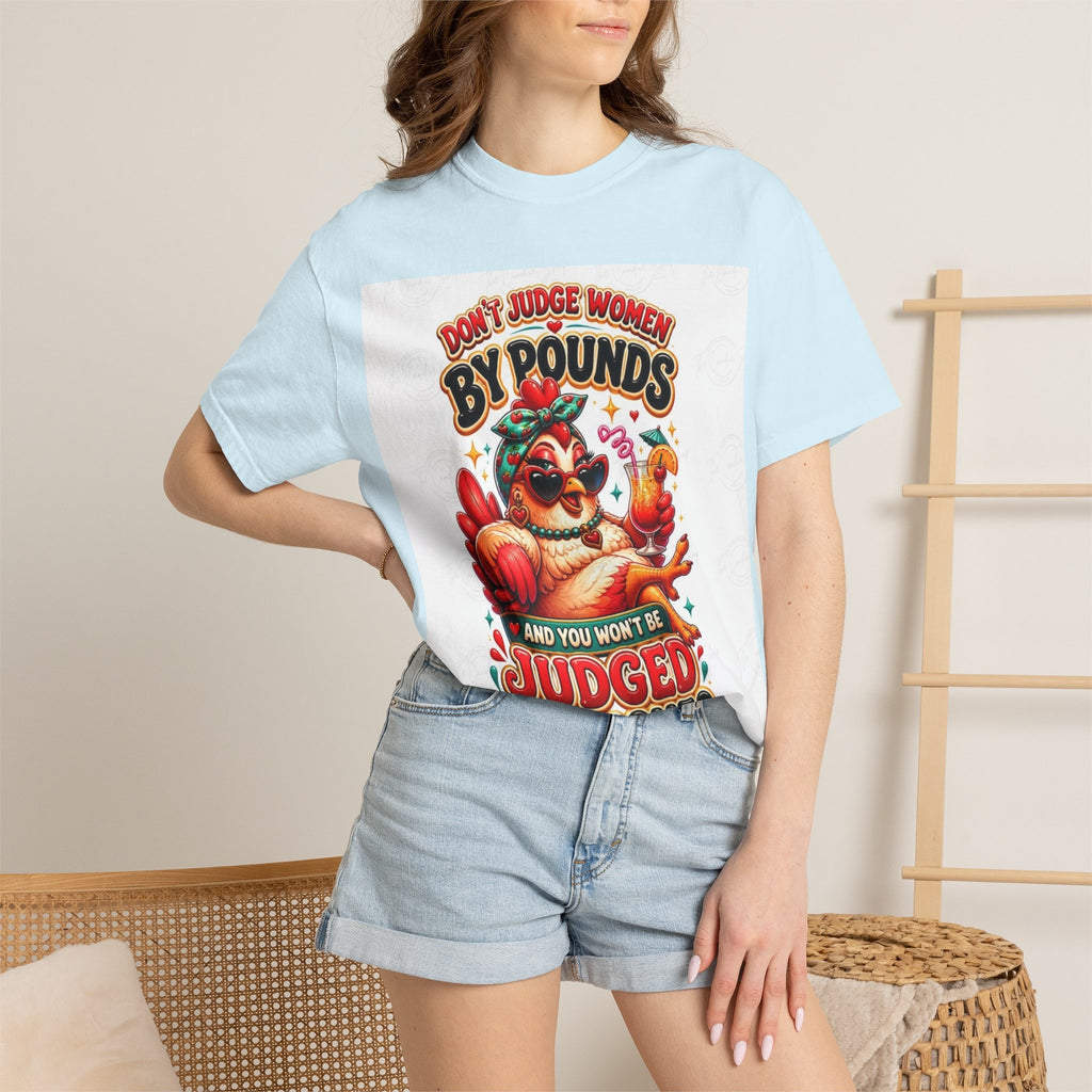 T-Shirt — "Don’t Judge Women By Pounds" Vintage Turkey Thanksgiving Tee