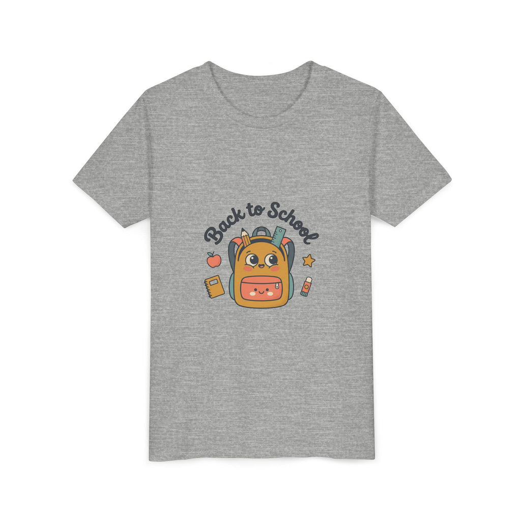 Back to School Youth Tee — Cute Backpack & Supplies Kids Shirt