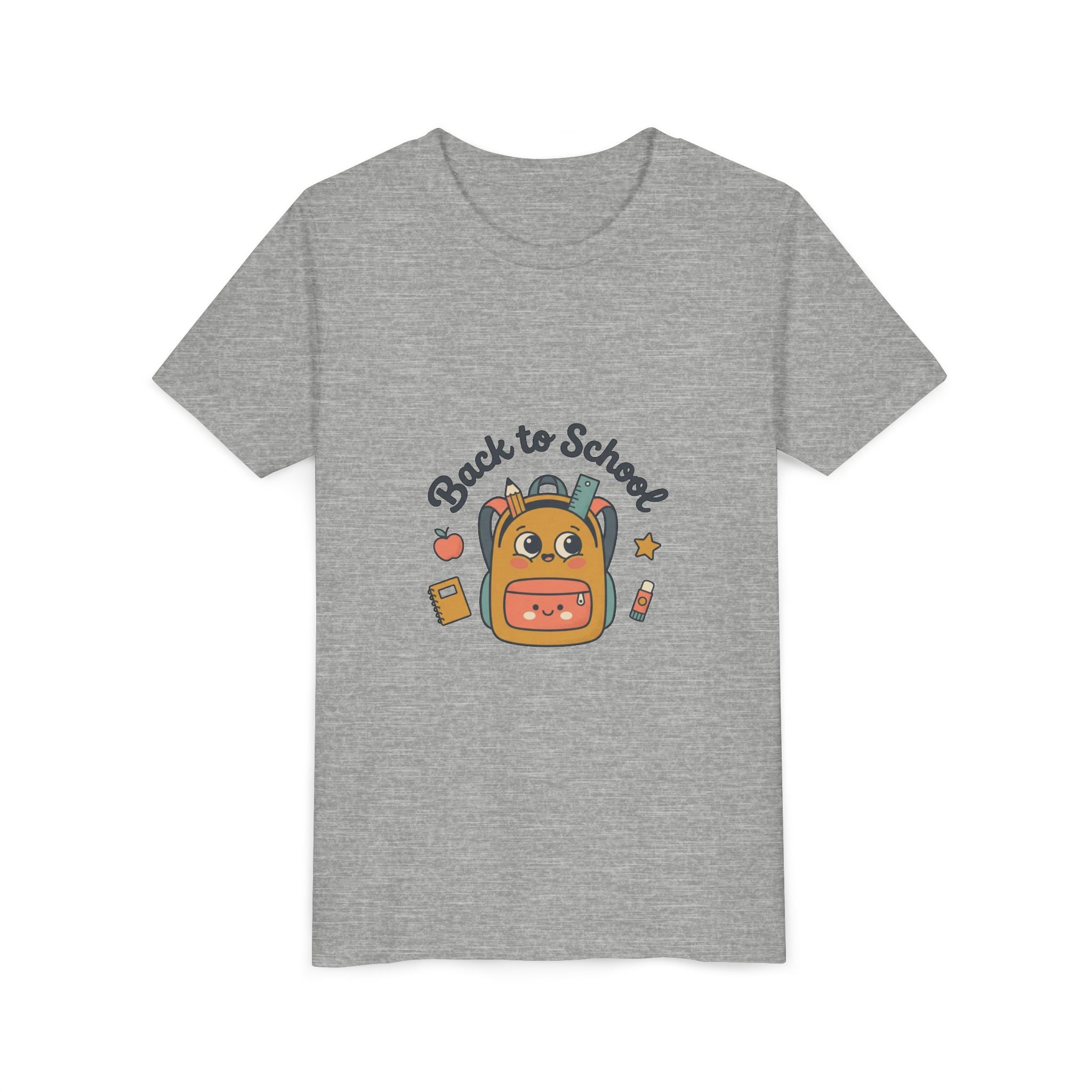 Back to School Youth Tee — Cute Backpack & Supplies Kids Shirt