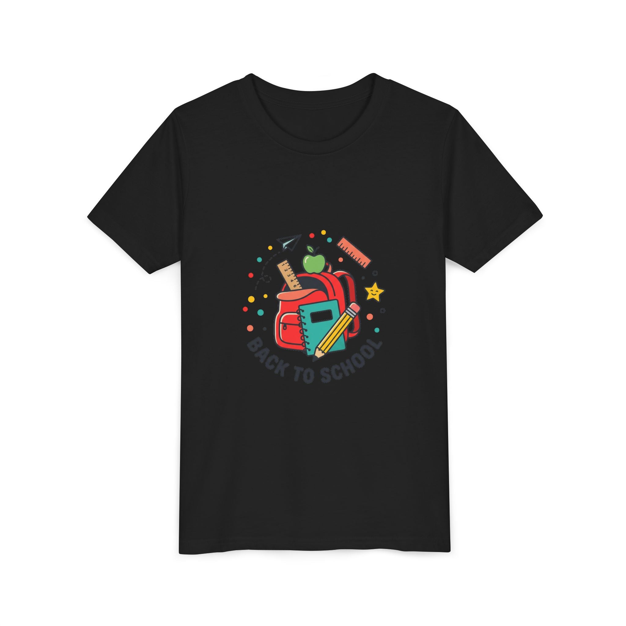 Back to School Youth Tee — Kids Backpack & School Supplies Graphic Shirt
