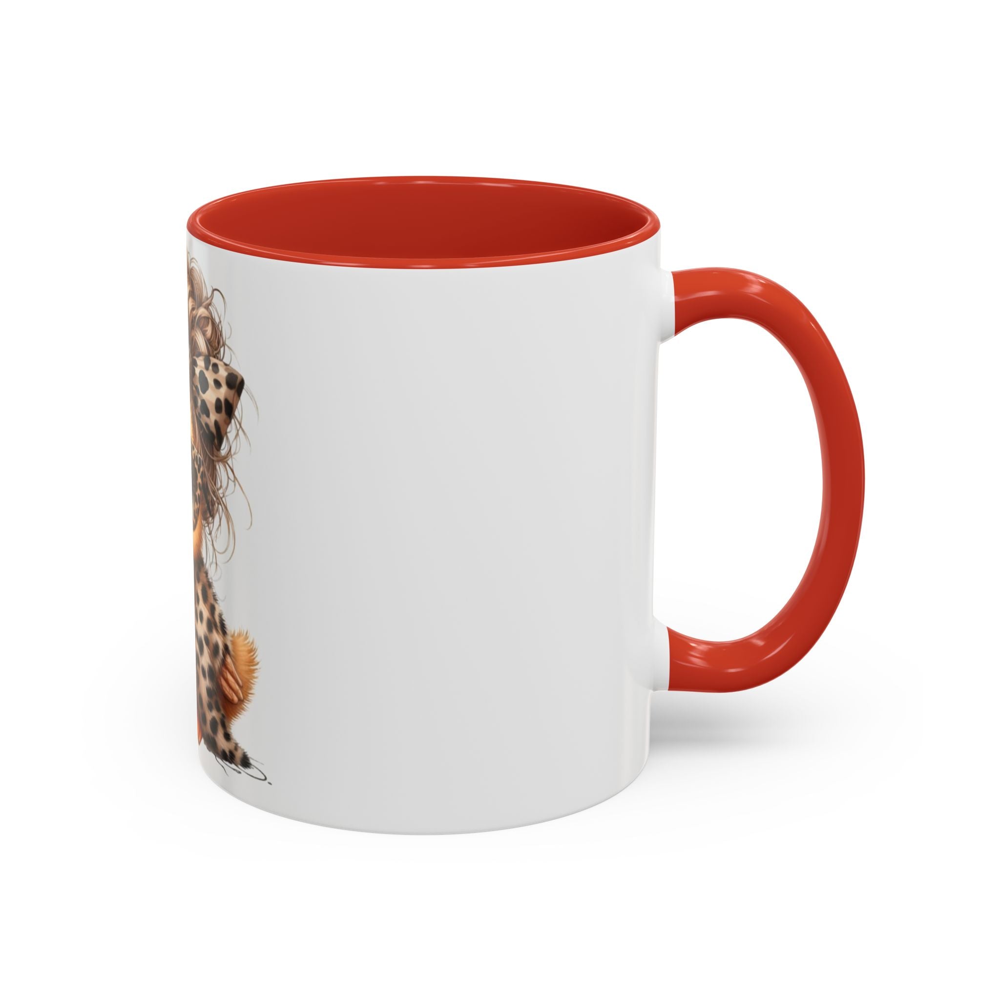 Leopard Chick Coffee Mug — Cute Chic Duckling Accent Mug (11/15oz)