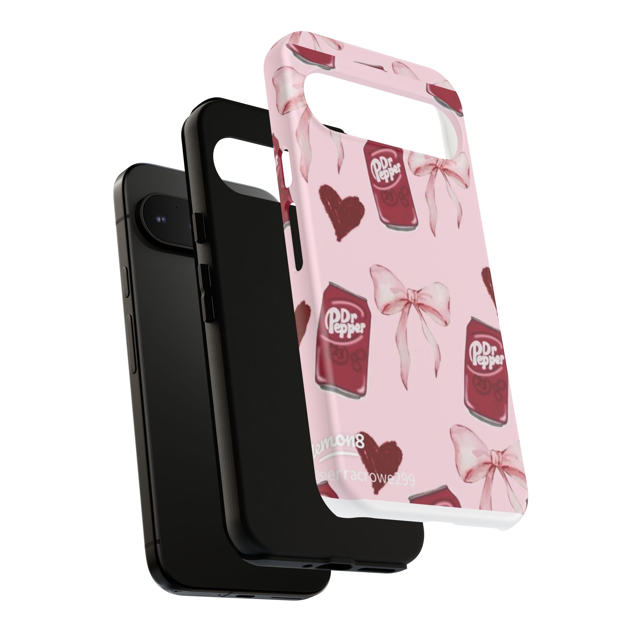 Dr Pepper Pink Bow Phone Case — Cute Soda Pattern Tough Case