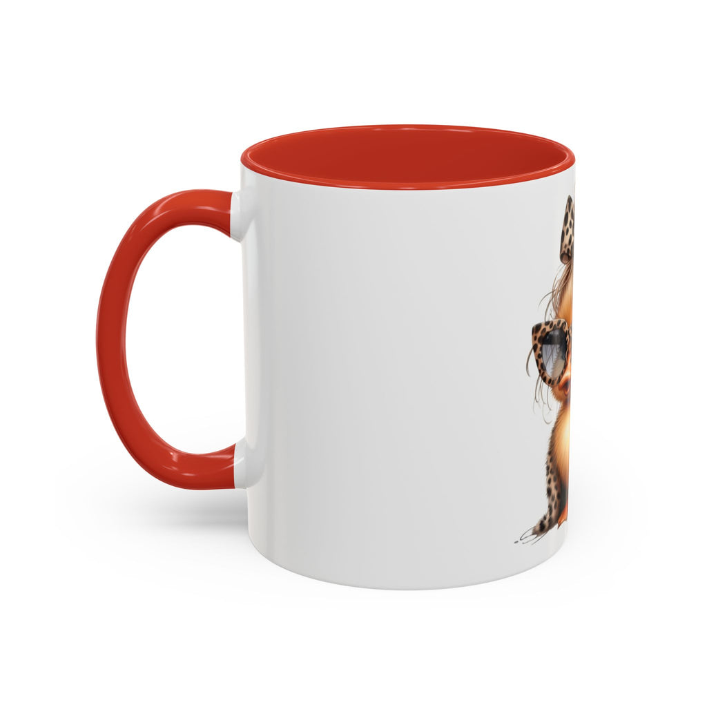 Leopard Chick Coffee Mug — Cute Chic Duckling Accent Mug (11/15oz)