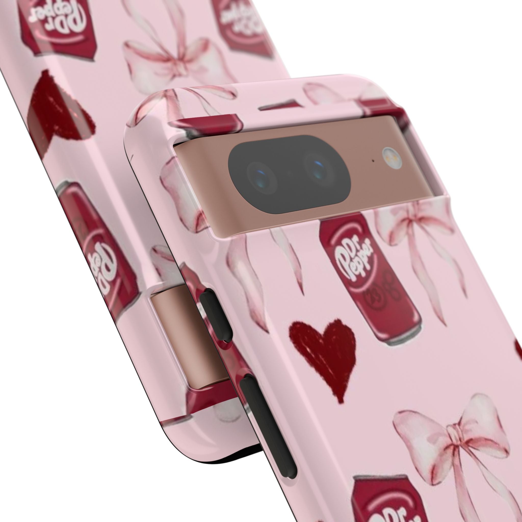 Dr Pepper Pink Bow Phone Case — Cute Soda Pattern Tough Case